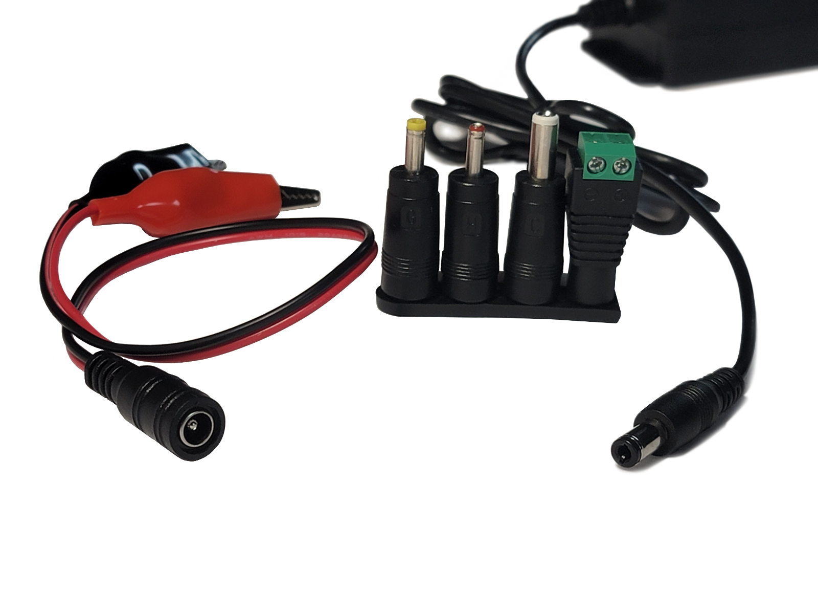 3V-24V AC/DC Adjustable Universal Adapter + 4 Tips & Female Alligator Test Leads