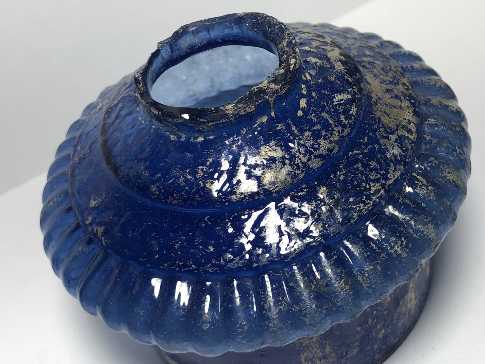 Old Antique Inkwell from the 1800s. Ink Well Glass. Very rare