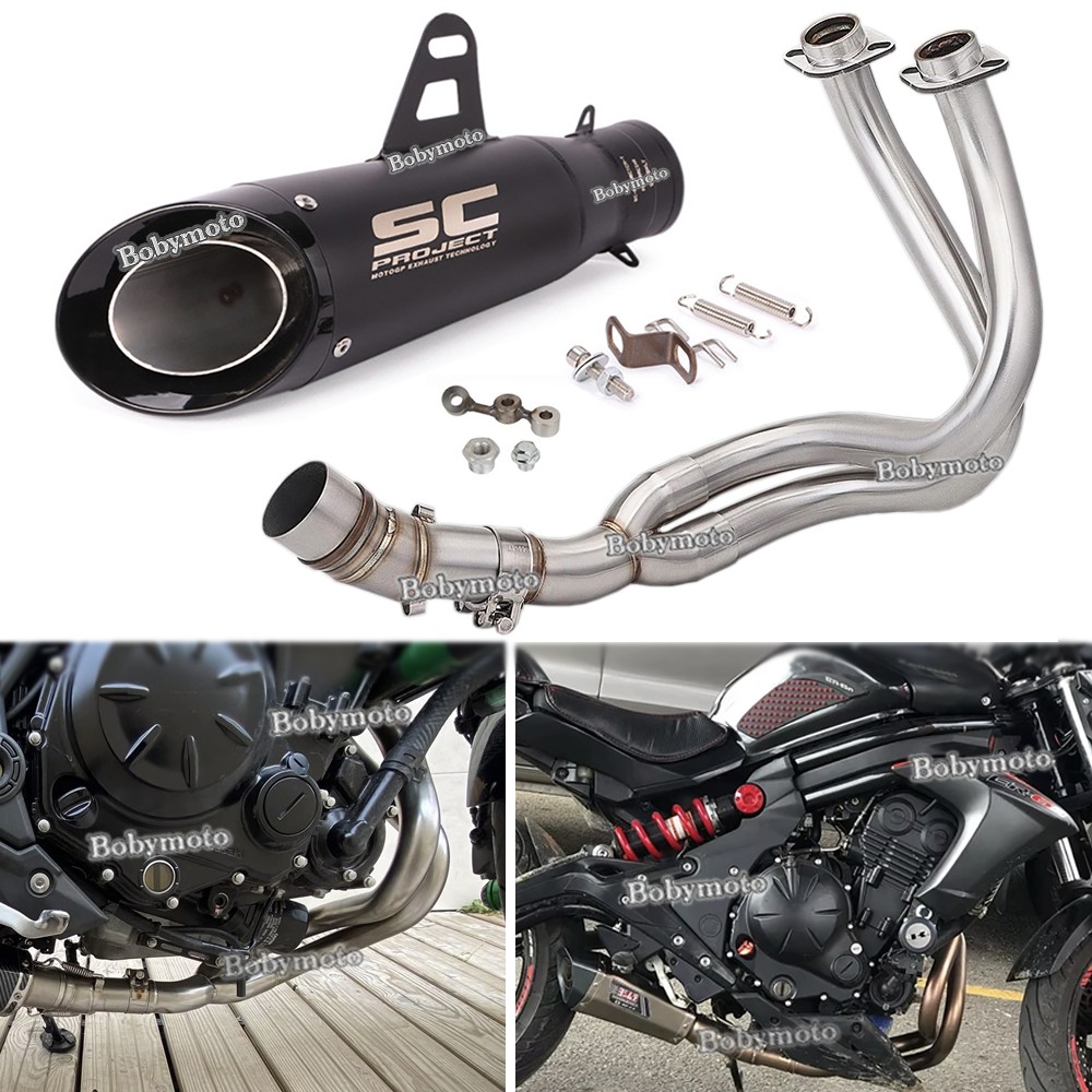 Full Exhaust System Header Muffler Pipe For Kawasaki Ninja 650 Z650 2012-2025