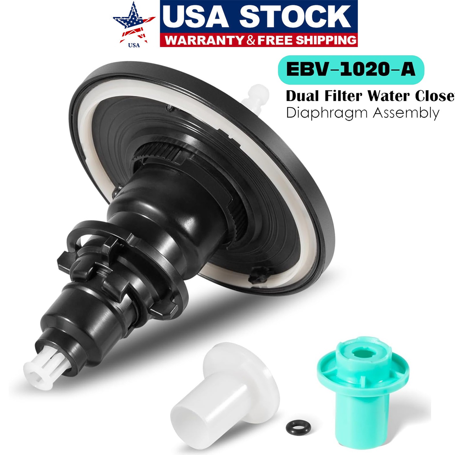 For Sloan 3325001 Optima Plus 3.5&4.5 GPF Flex Tube Diaphragm Kit EBV-1020-A