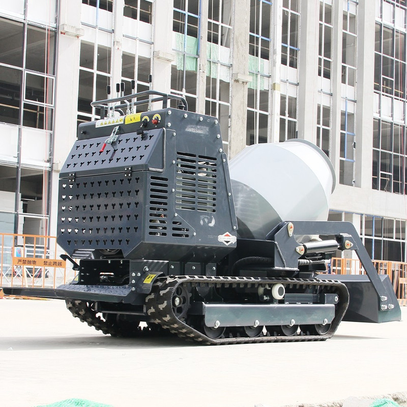 13.5HP Driven Crawler Type Mini Concrete Mixer Truck with B&S Gasoline Engine