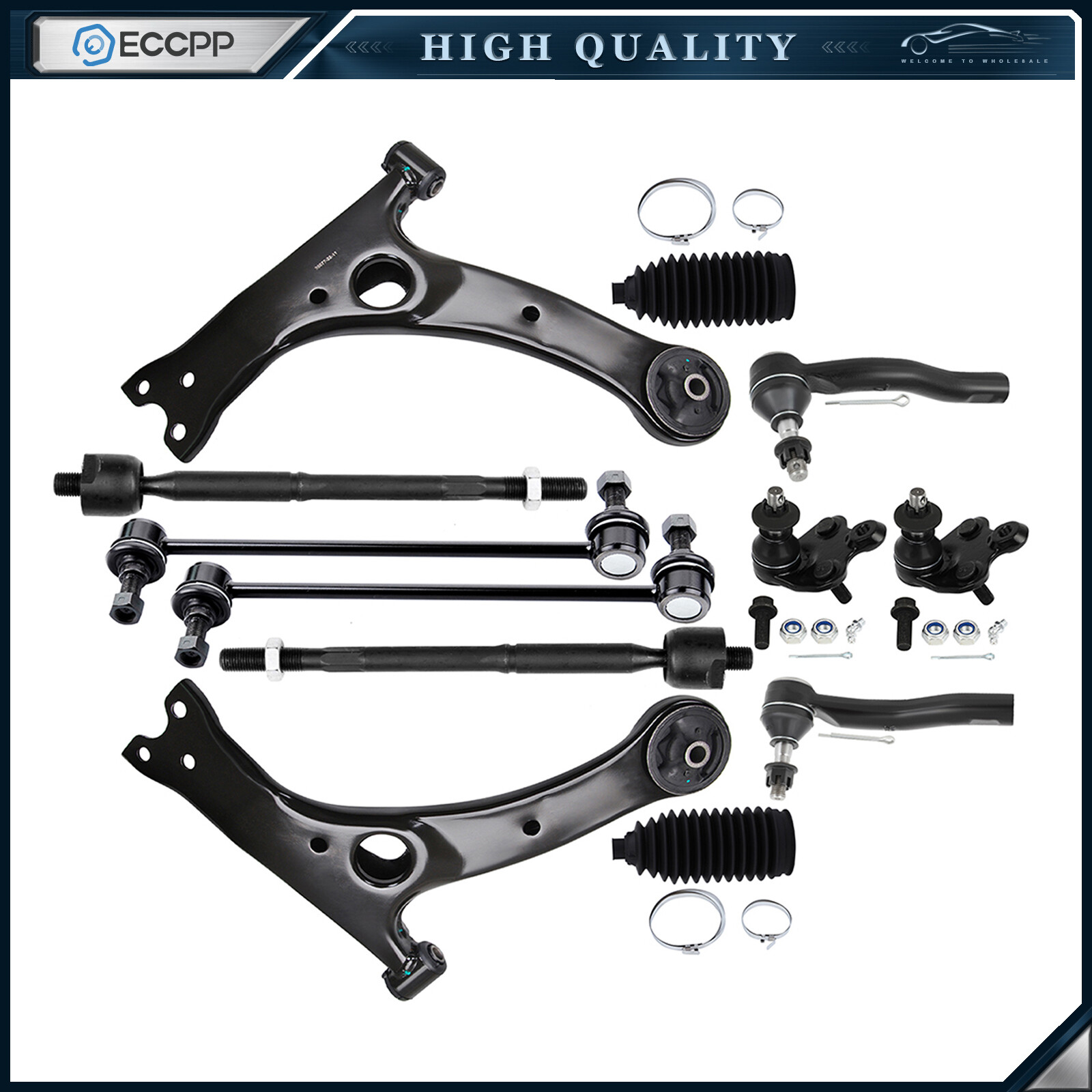 Front Sway Bar End Ball Joint Control Arm Tie Rod End For 2004-2009 Toyota Prius