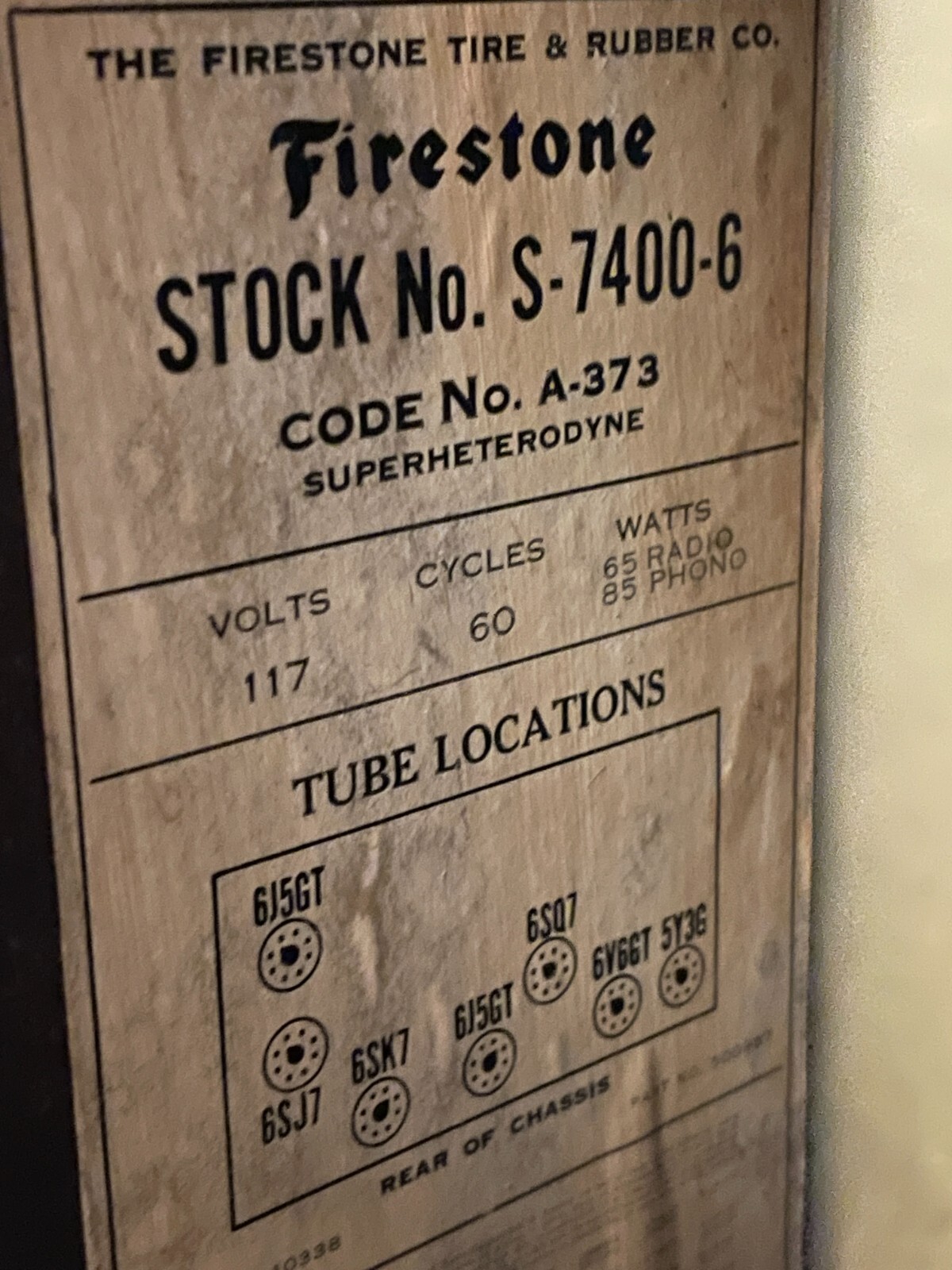 Firestone Air Chief PowerScope Radio Record Player Turn Table Superheterodyne