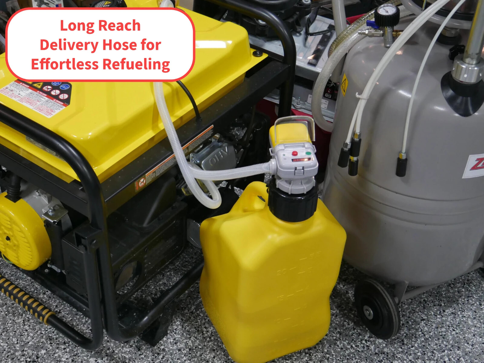 ZEELINE by Milton® ZE1030XLD –Fuel Can Transfer Pump for Racing Style Fuel Cans