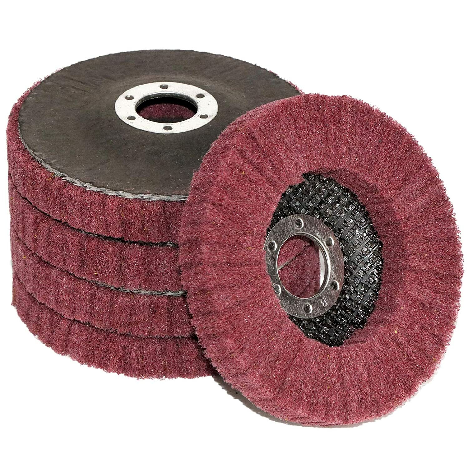 5Pcs 4-1/2" 320 Grit Polishing Grinding Buffing Wheel Flap Discs Angle Grinder