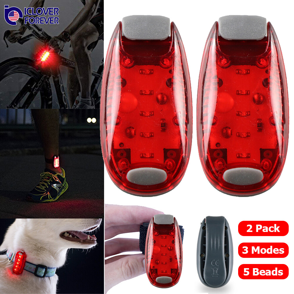 LED Safety Lights Night Running Clip On Bike Tail Jogging Warning Flashing Dog