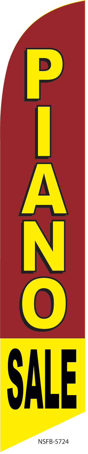 Piano Sale 12ft Feather Banner Swooper Flag - FLAG ONLY
