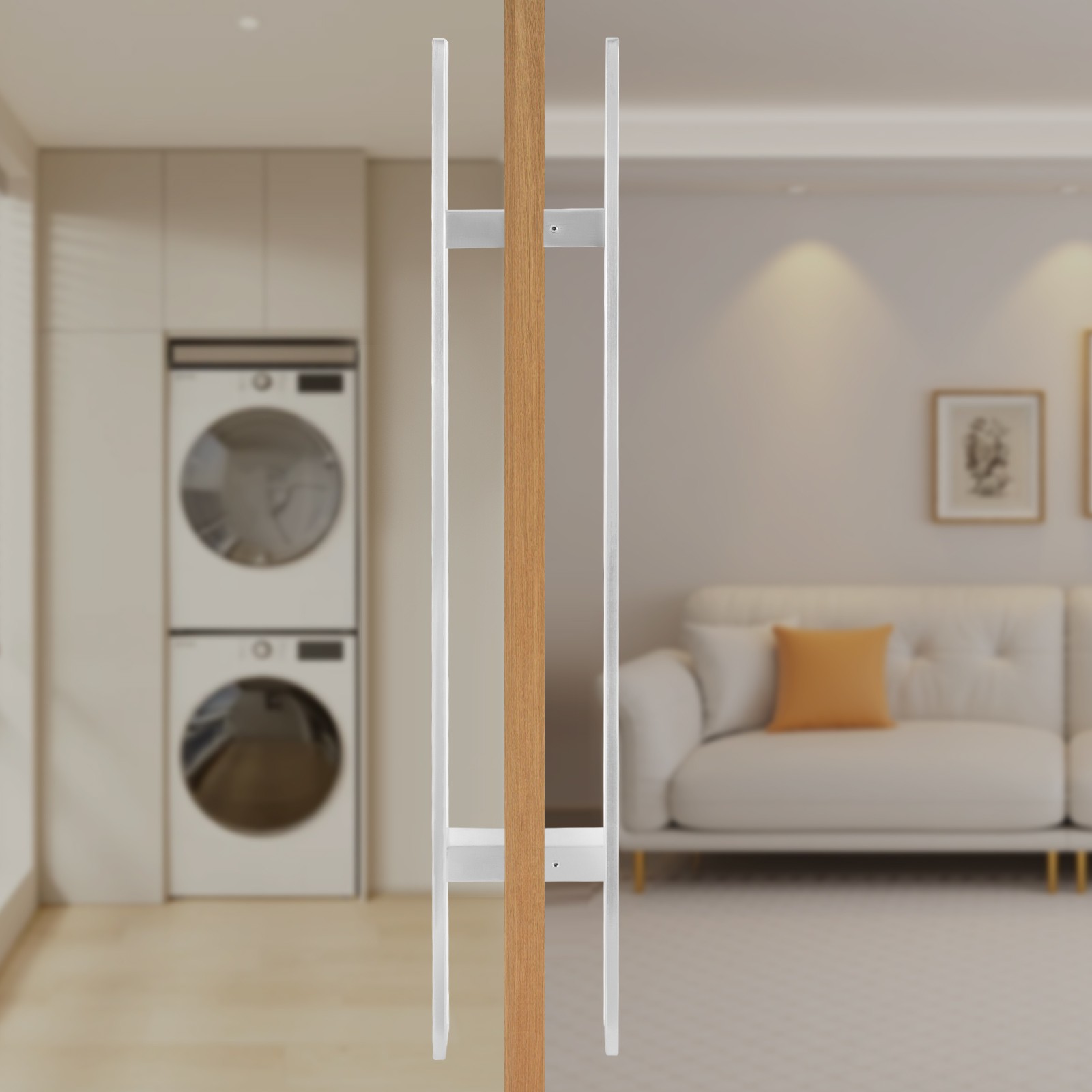 Dual Sided Push Pull Door Handle H-Shaped Stainless Handle Sliding Door Handle