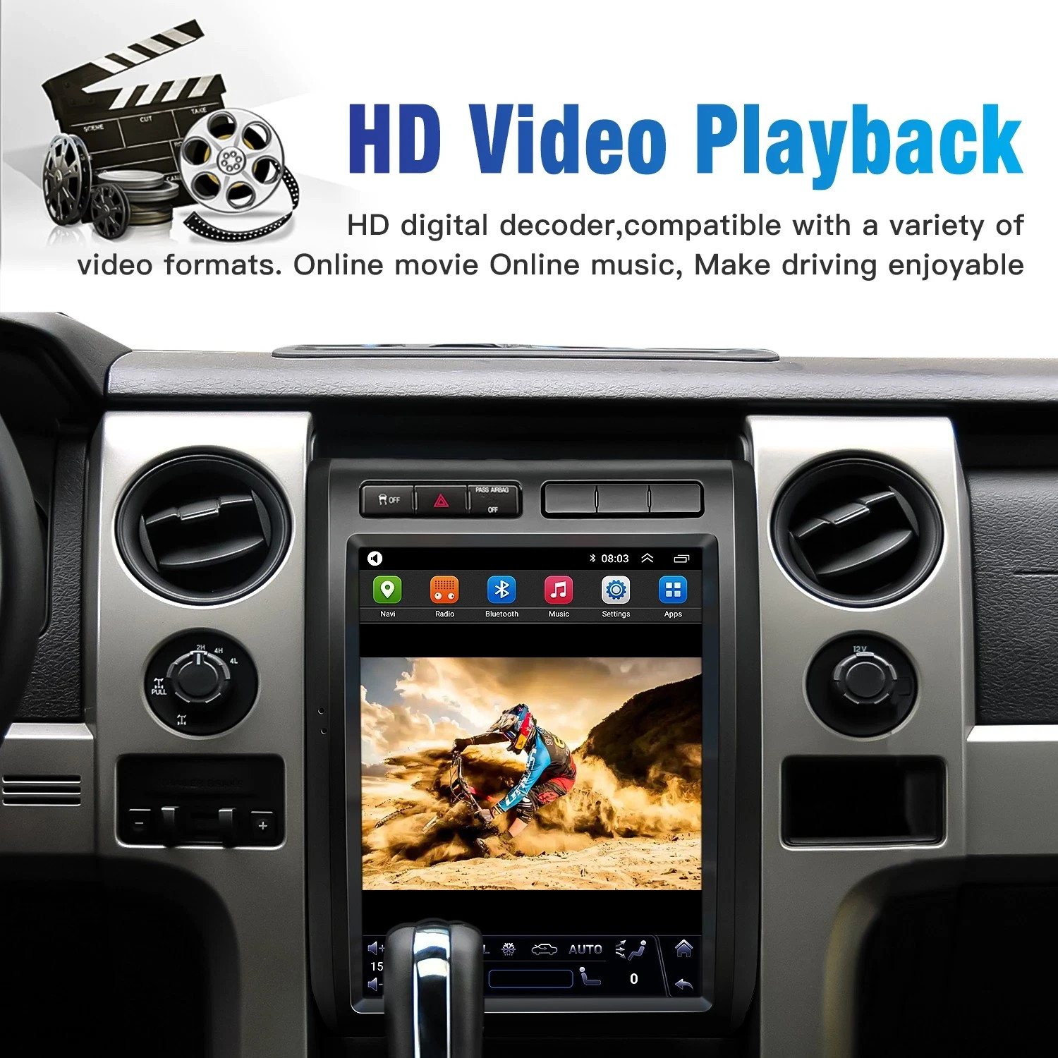 12.1"Android Car Radio Stereo For Ford F-150 2009 2010 2011 2012 2013 Carplay