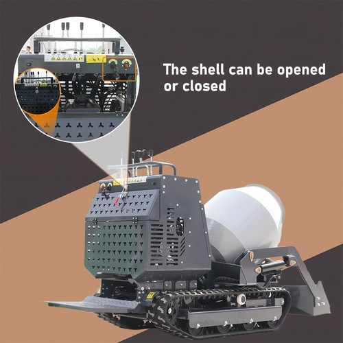 13.5HP Driven Crawler Type Mini Concrete Mixer Truck with B&S Gasoline Engine