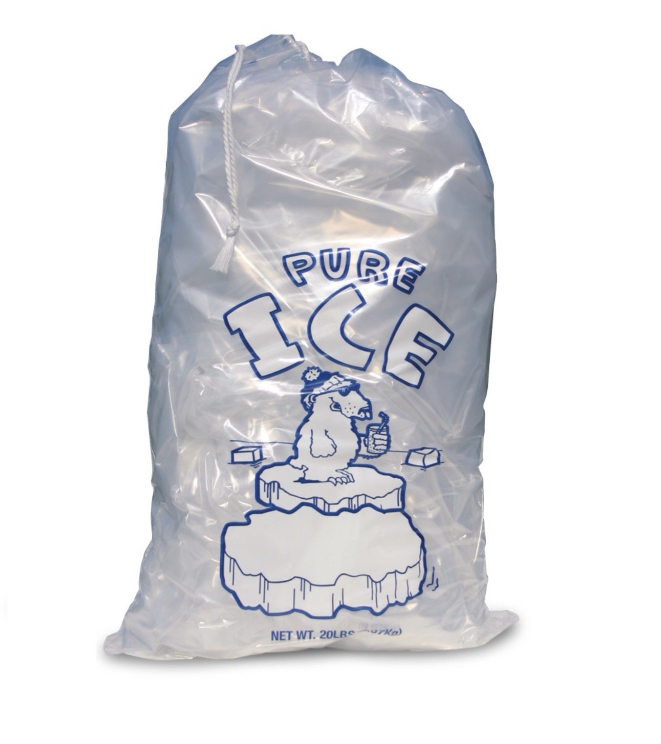 10 LB LBS Ice Bag Bags w/ Drawstring COMMERCIAL Choose Your Quantities FREE SHIP