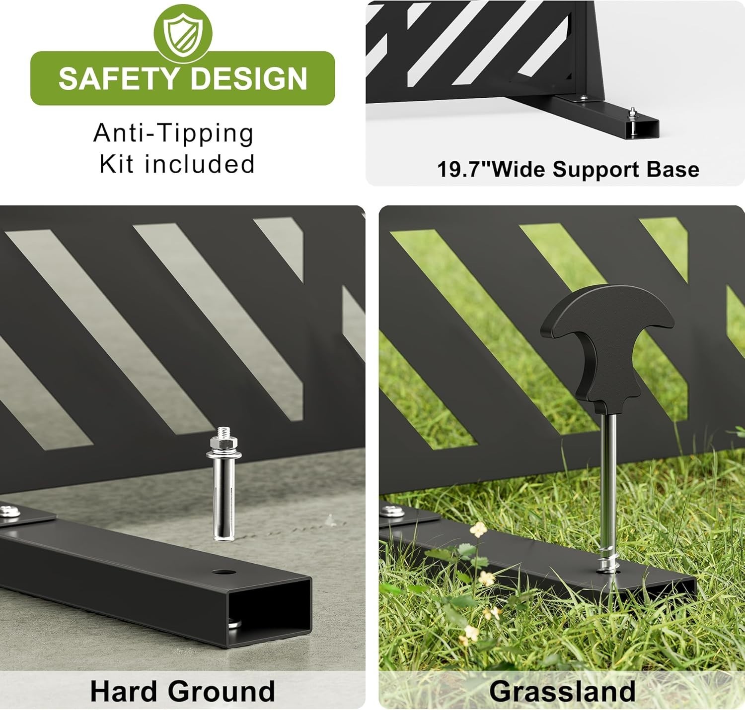 Metal Privacy Screen Outdoor 72" H×44" W,Freestanding Decorative Privacy Screen