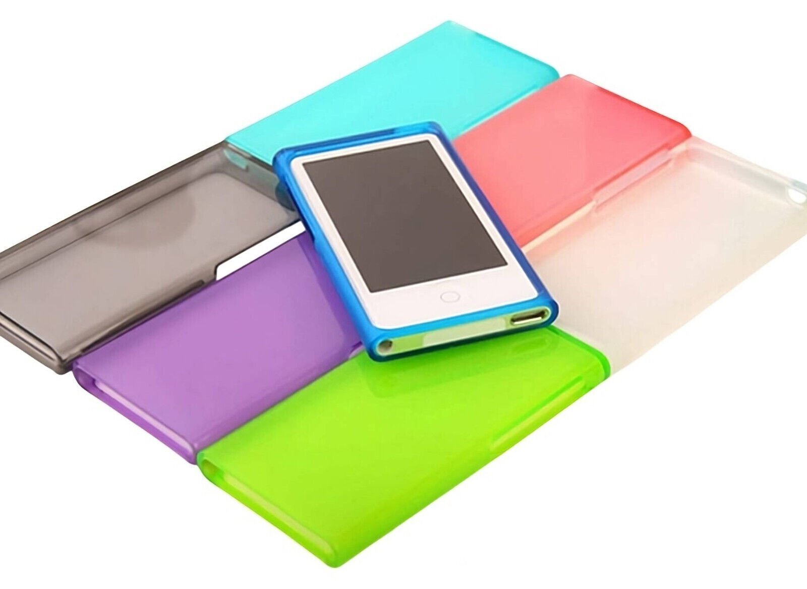 Case for Apple iPod Nano 7 7th Gen - TPU Gel Rubber - Clear & Colors