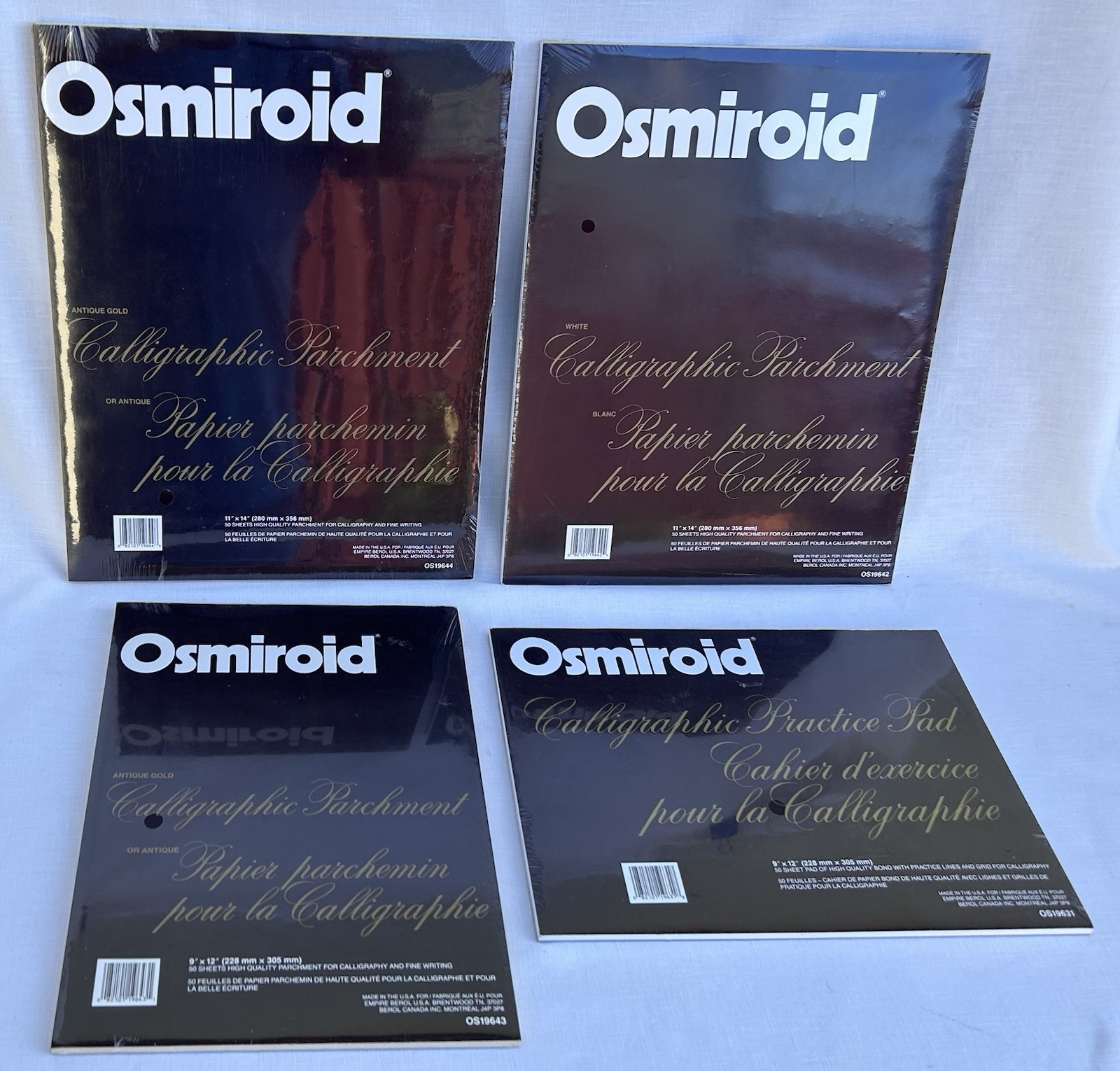 4 SEALED Packs Osmiroid Calligraphic Parchment (Paper) ALL PACKAGES SEALED