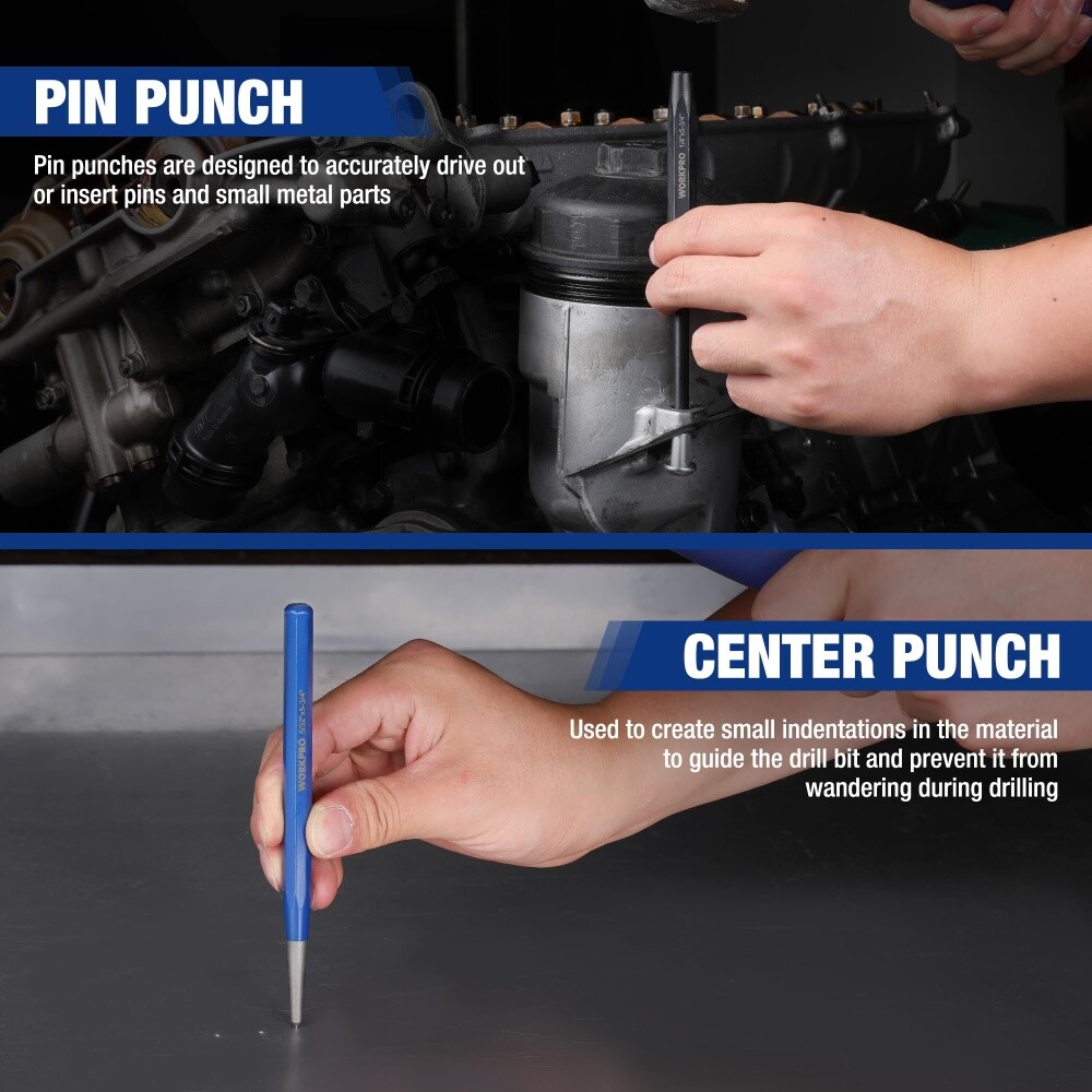 WORKPRO 30-Piece Heavy Duty Punch and Chisel Set, New