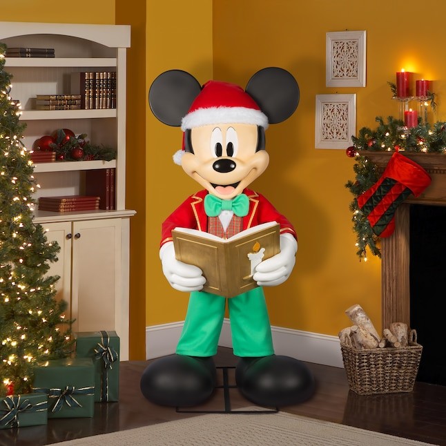 Disney 6.75-ft Lifesize Christmas Mickey Mouse Musical Animatronic
