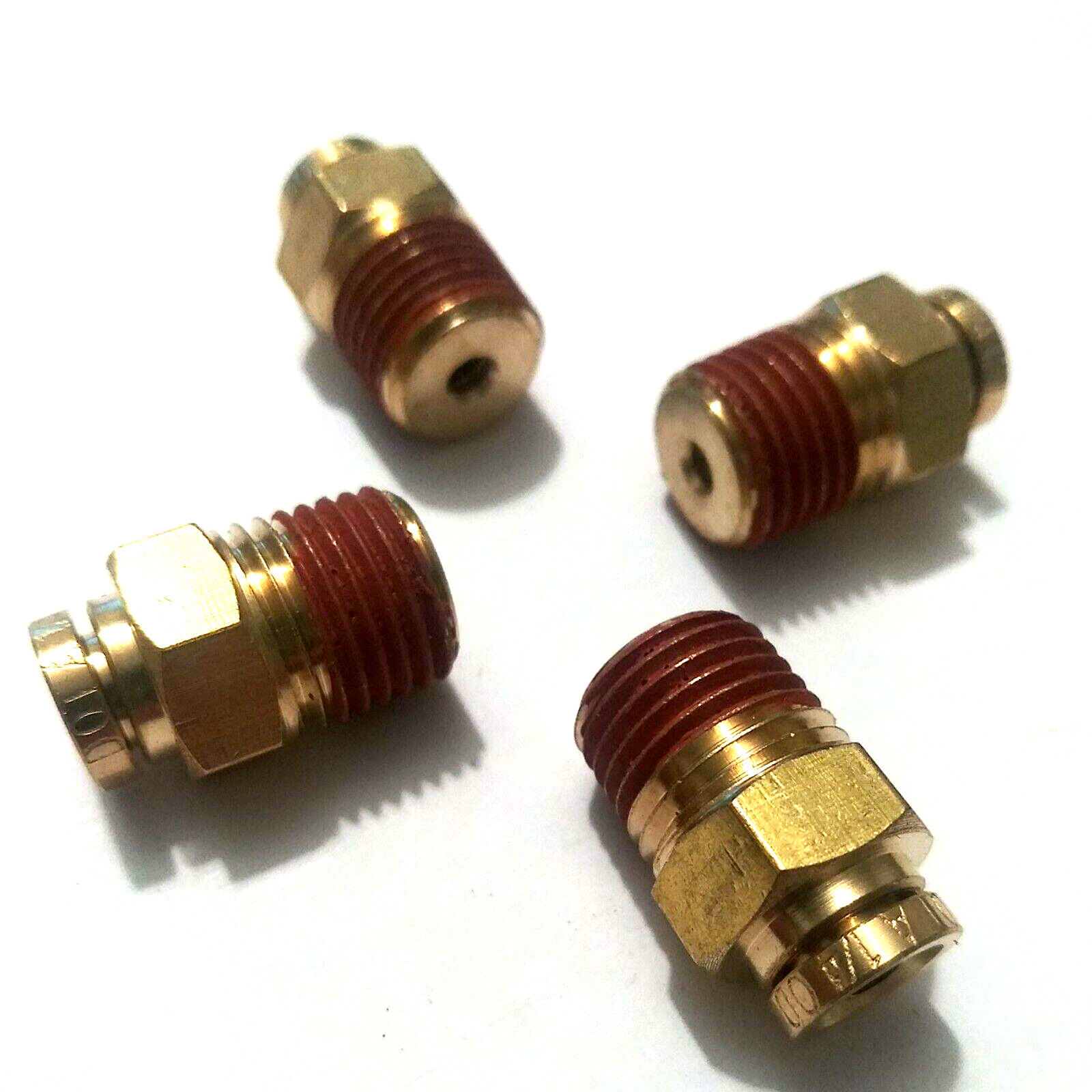 Brass Fittings Dot Push Connect Male Connector 1/4Tube x 1/4Npt-MADE IN USA 4PCS