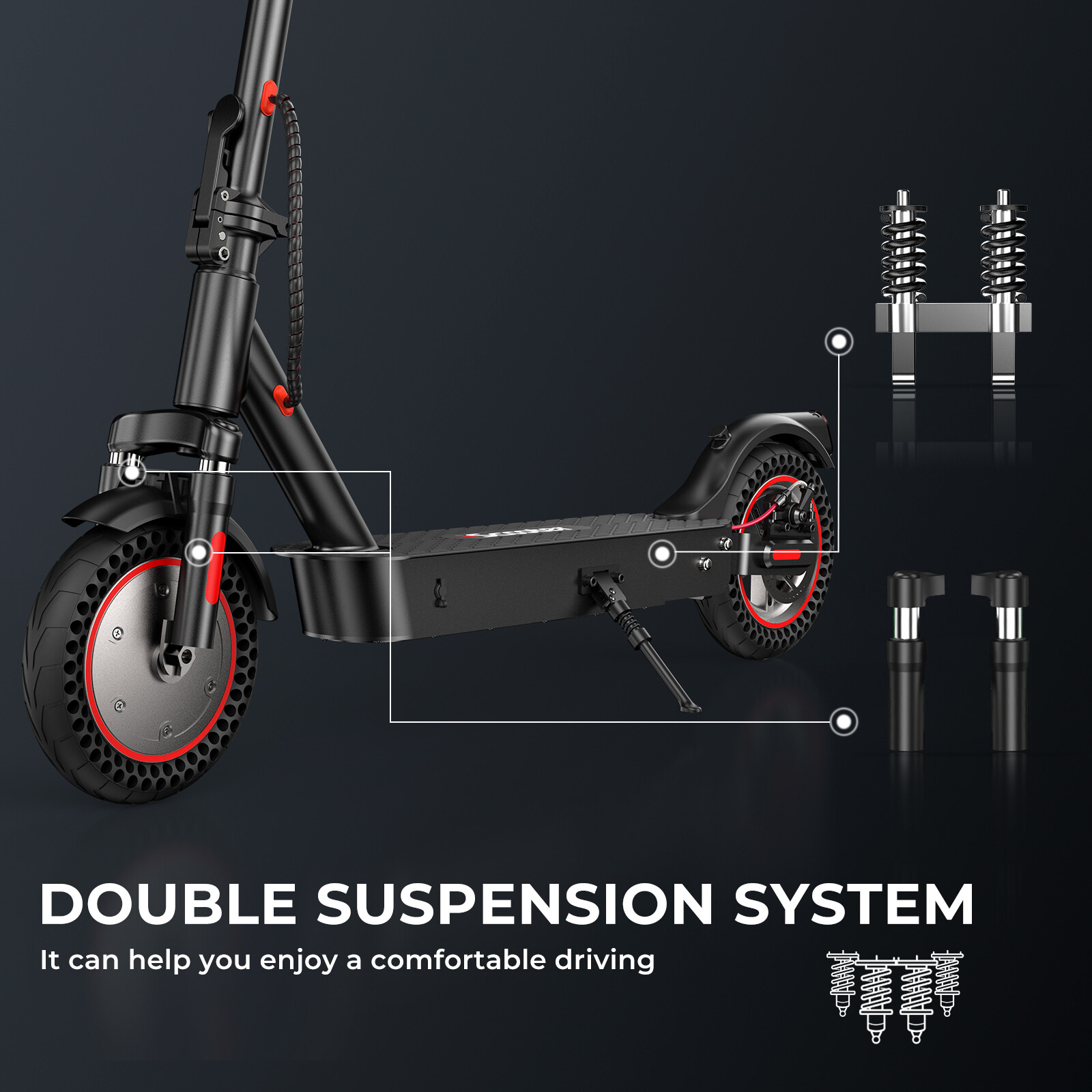 iScooter i9MAX Electric Scooter 21MPH 10Ah Latest Upgrades Foldable E-scooter