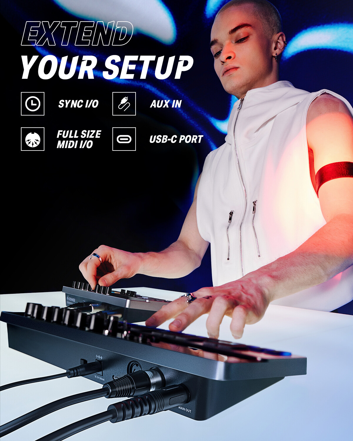 Donner B1 Analog Bass Synthesizer and Sequencer with Intuitive User Interface