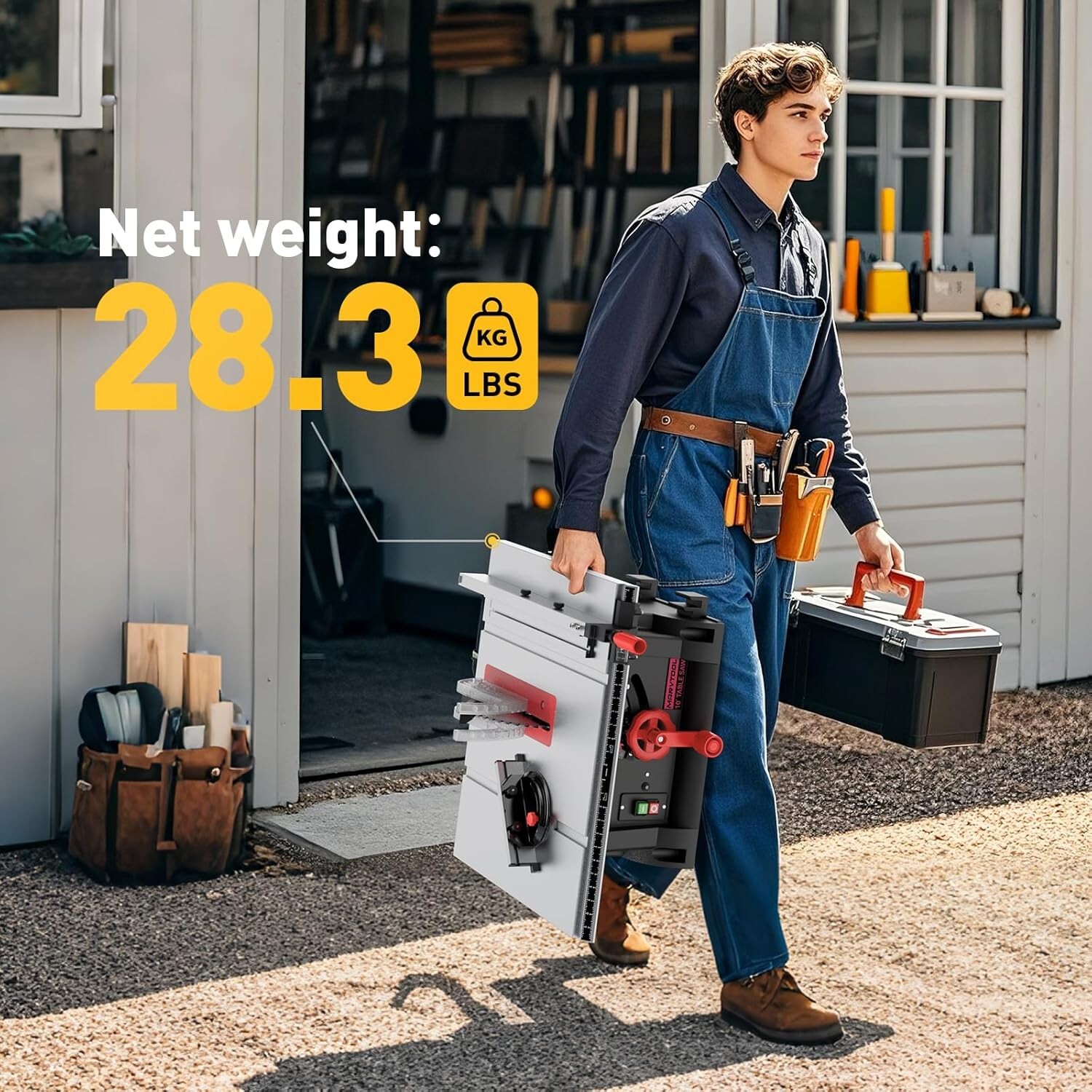 MarvTool 10" Table Saw with 36T Blade 15Amp 4600RPM 90°& 0-45°Cutting Corded Saw