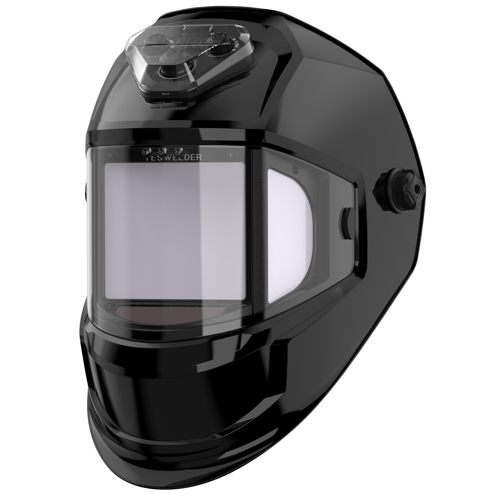 Panoramic View Auto Darkening Welding Helmet, Large View/True Color Welder Mask