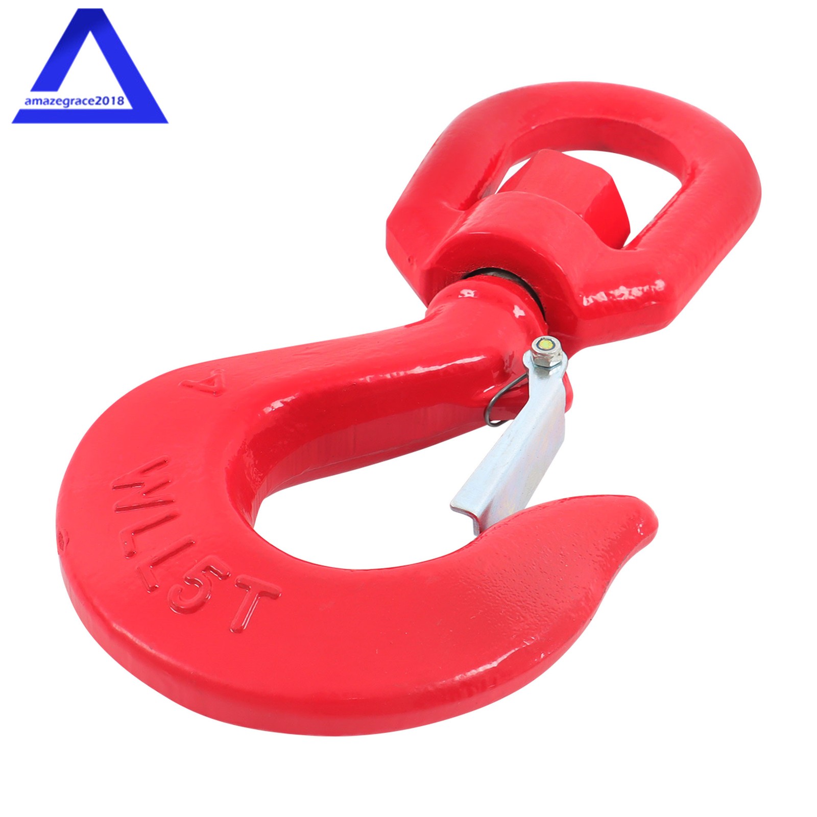 5Ton Locking Swivel Hook Heavy Duty Swivel Lifting Hook Rigging For Hoisting G80
