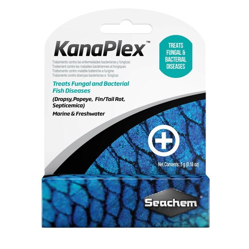 Seachem KanaPlex Treats Fungal and Bacterial Fish Diseases - 5 grams - 2 Pack