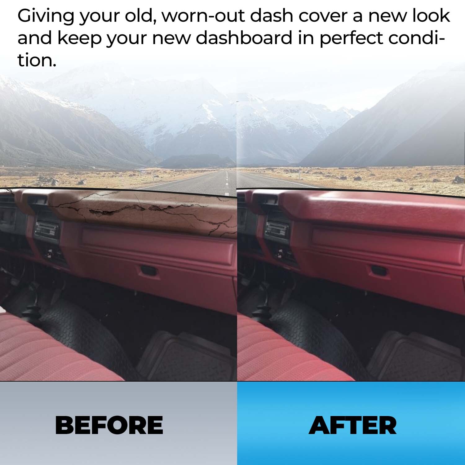Dash Cover Dashboard Fit For 1980-1986 Ford F-100 F-150 F-250 F-350 Bronco Panel