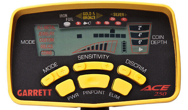 Garrett Ace 250 Metal Detector + Waterproof Coil + Metal Detector Bag
