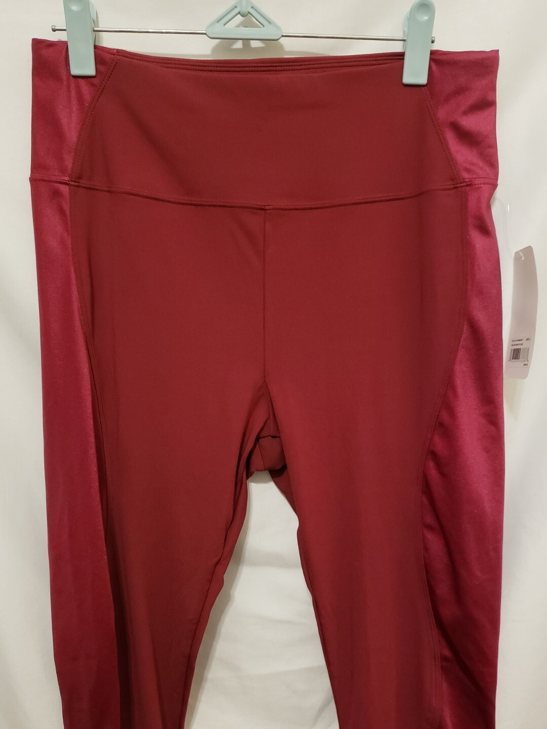 SPALDING Leggings Women Large Red Plum Pull On Ankle Length Yoga Athletic