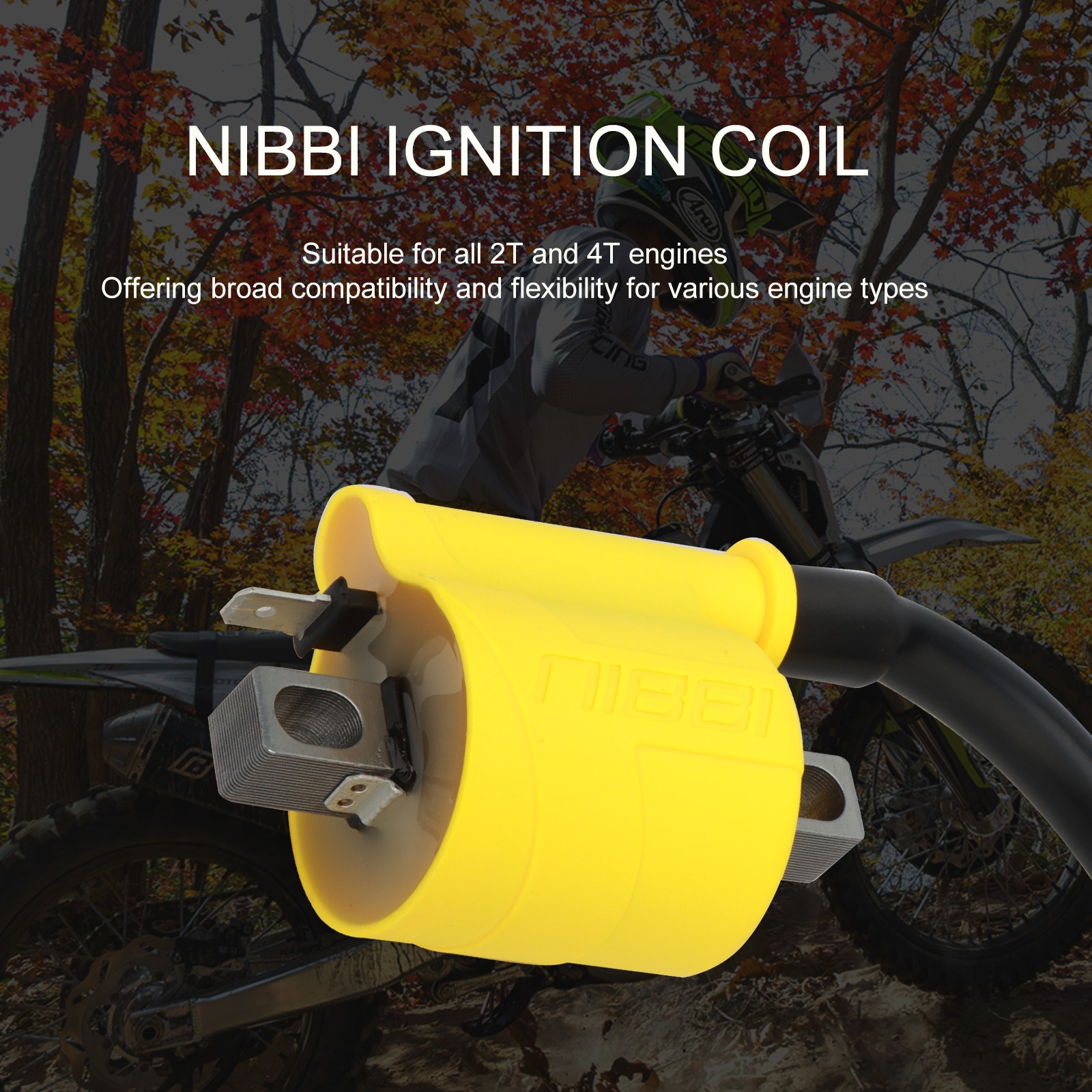 NIBBI 56.8KV Racing Ignition Coil 50cc–450cc Dirt Bike ATV Pit Bike CDI 2T 4T