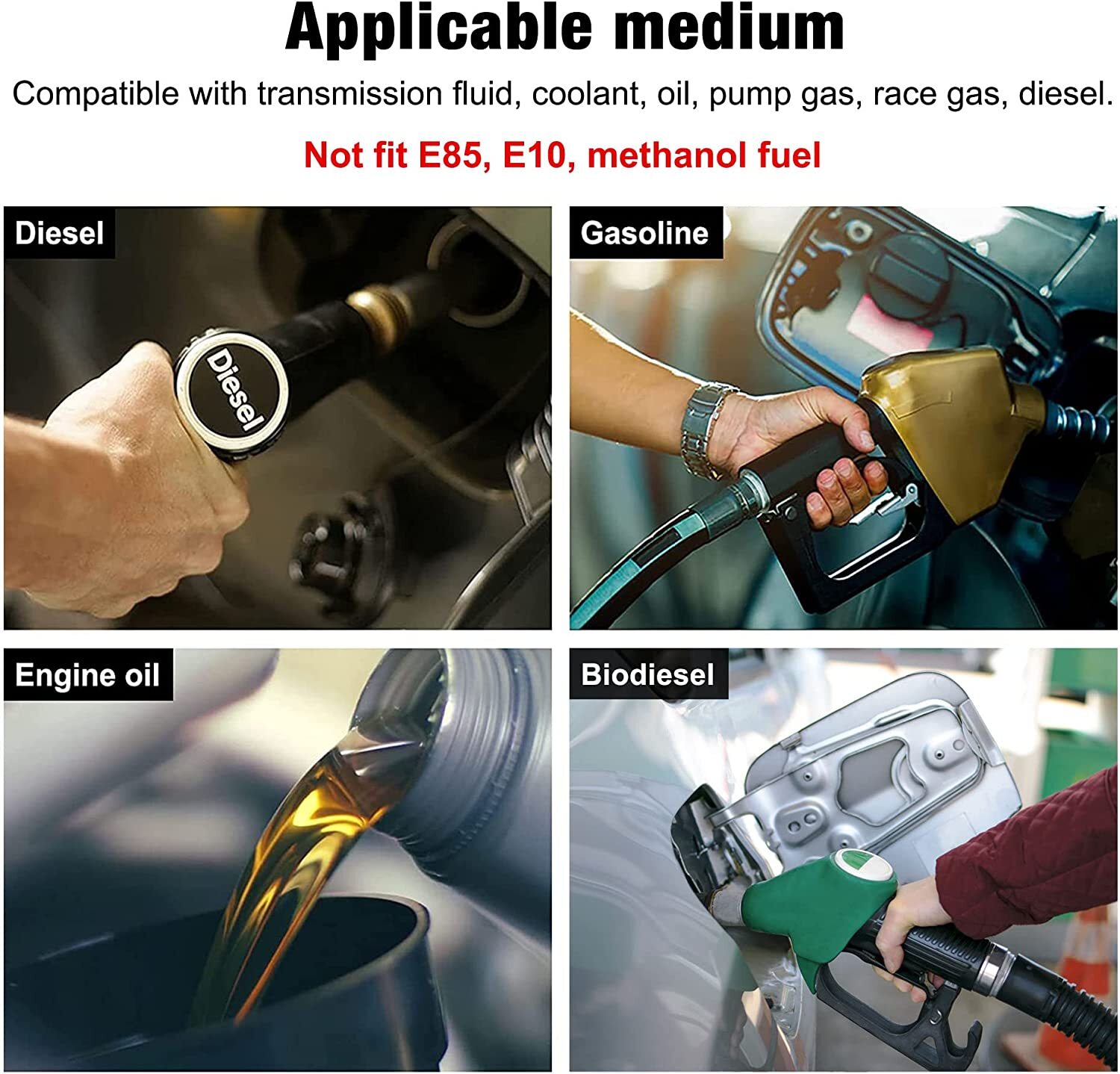 Fuel Line Kit Braided Nylon Fuel Hose 4AN 6AN 8AN 10AN CPE 10FT 20FT Black Red