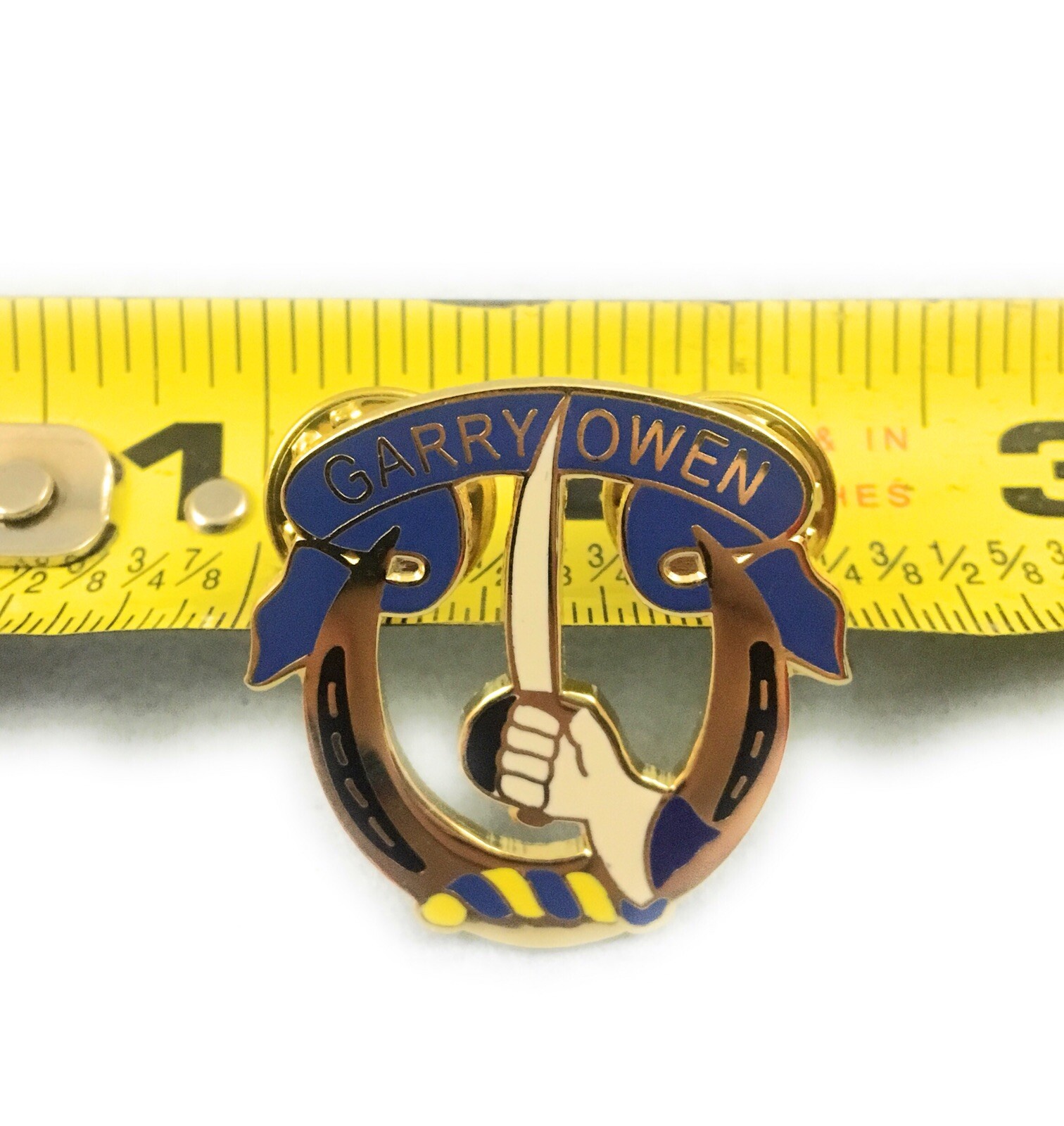🌟7th Cavalry Regiment Garry Owen Unit Crest DUI Hat Lapel Tie Pin, Large 1-1/4"