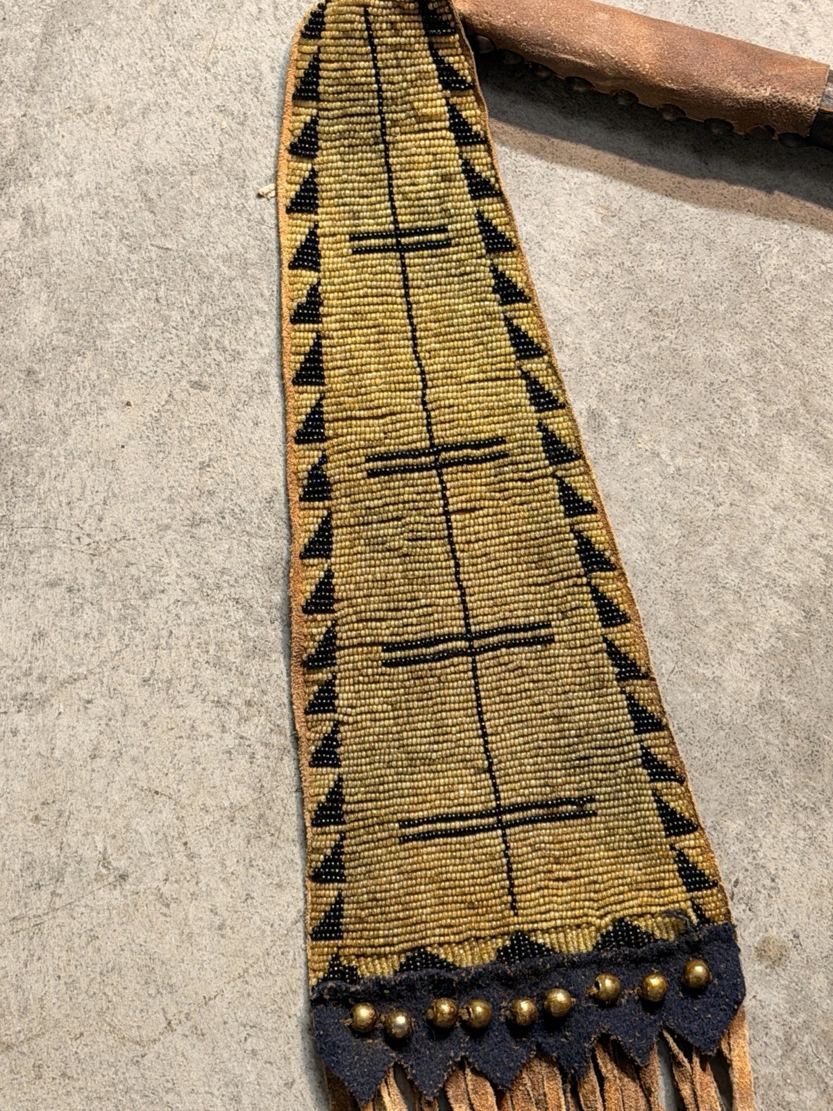 1800’s Plains Indian Pipe Tomahawk with Beaded Drop and Star Engraving