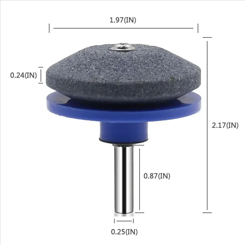 3pcs Electric Lawn Mower Sharpener – Durable Grinding Head & Whetstone Set - NEW