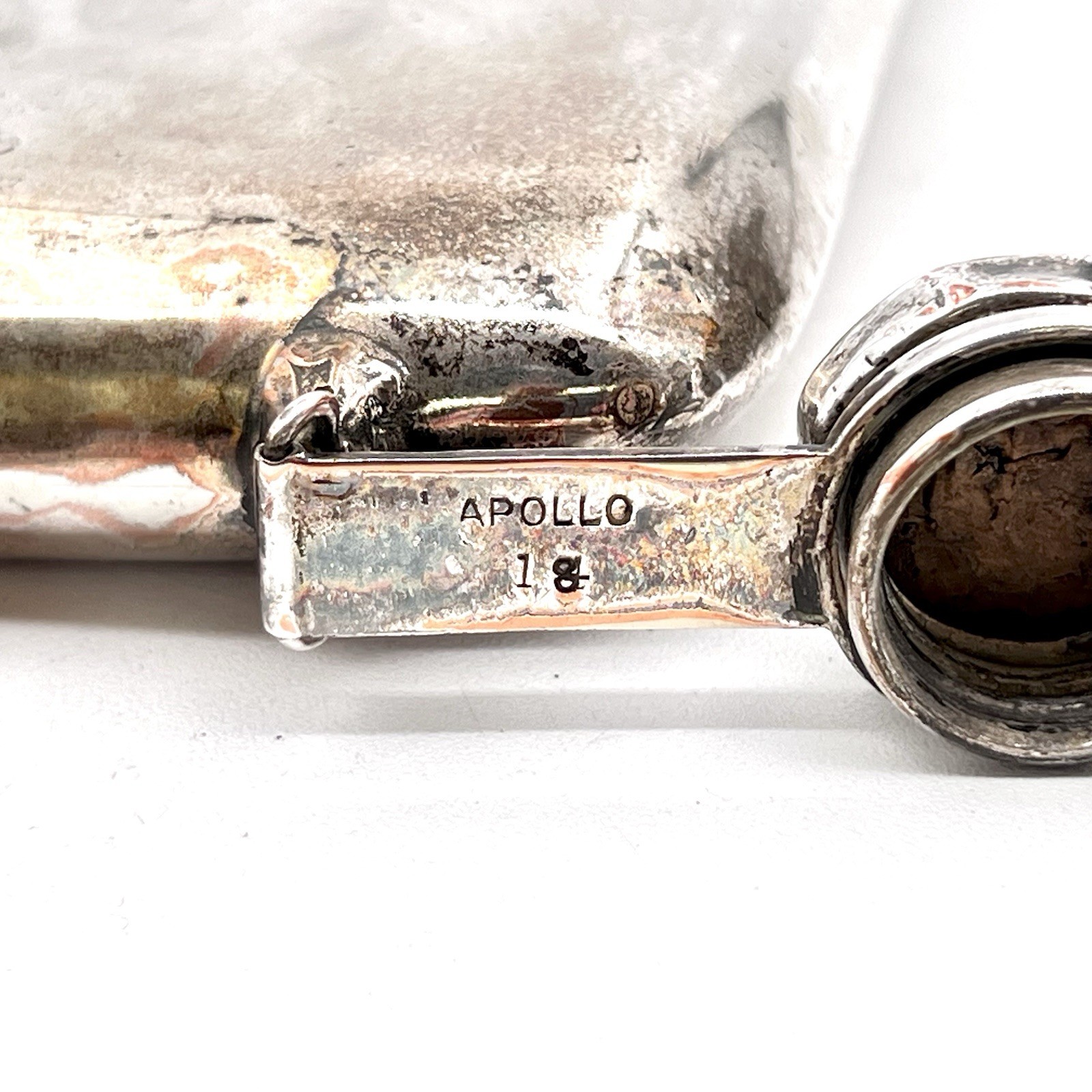 Antique Apollo Silver Co. 9.5-inch Silverplate Flask 0.5 Liter Capacity