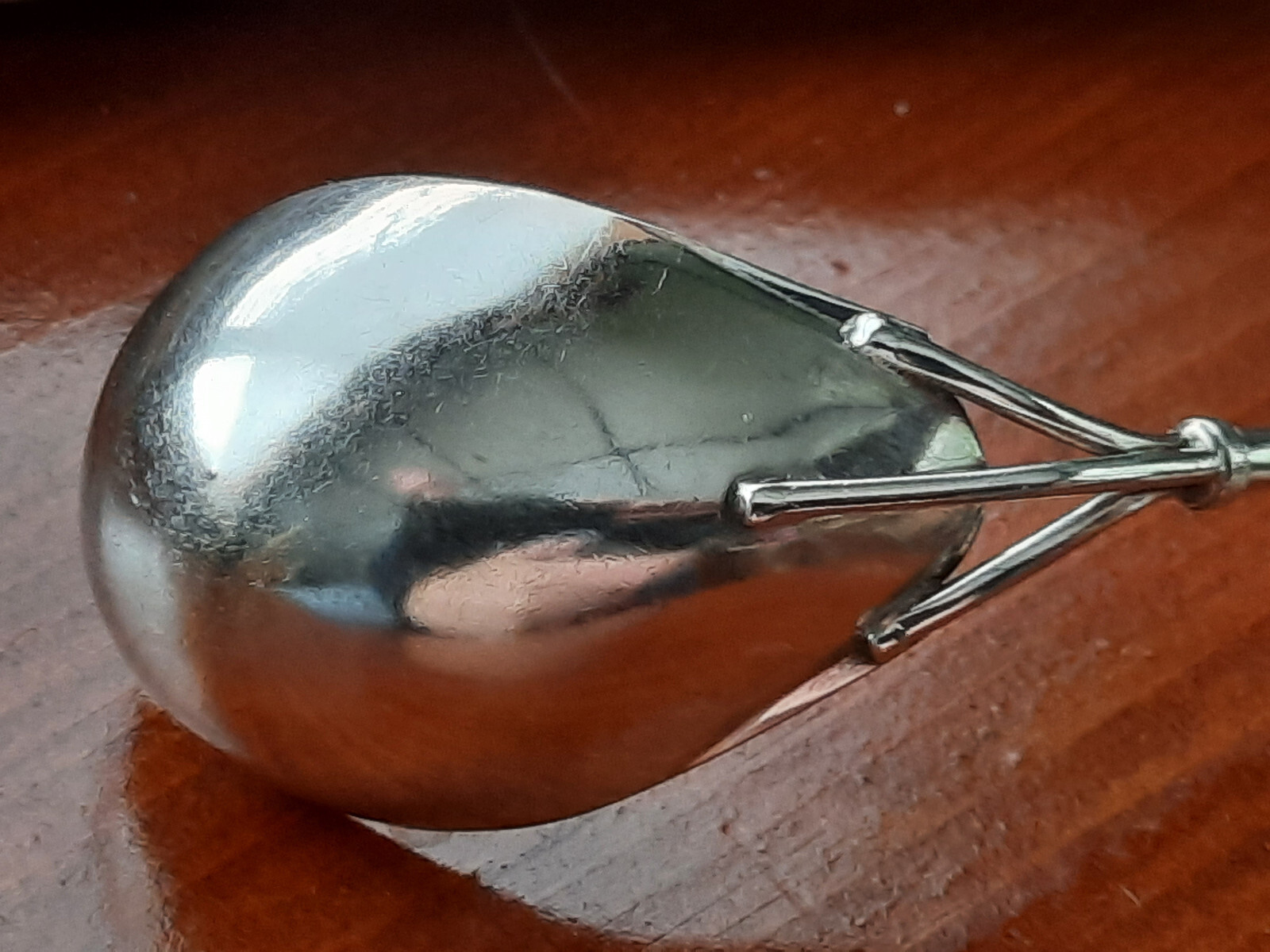 Coin Silver Knowles & Ladd Three Pronged Leaf & Berry Patrn Engraved Sauce Ladle