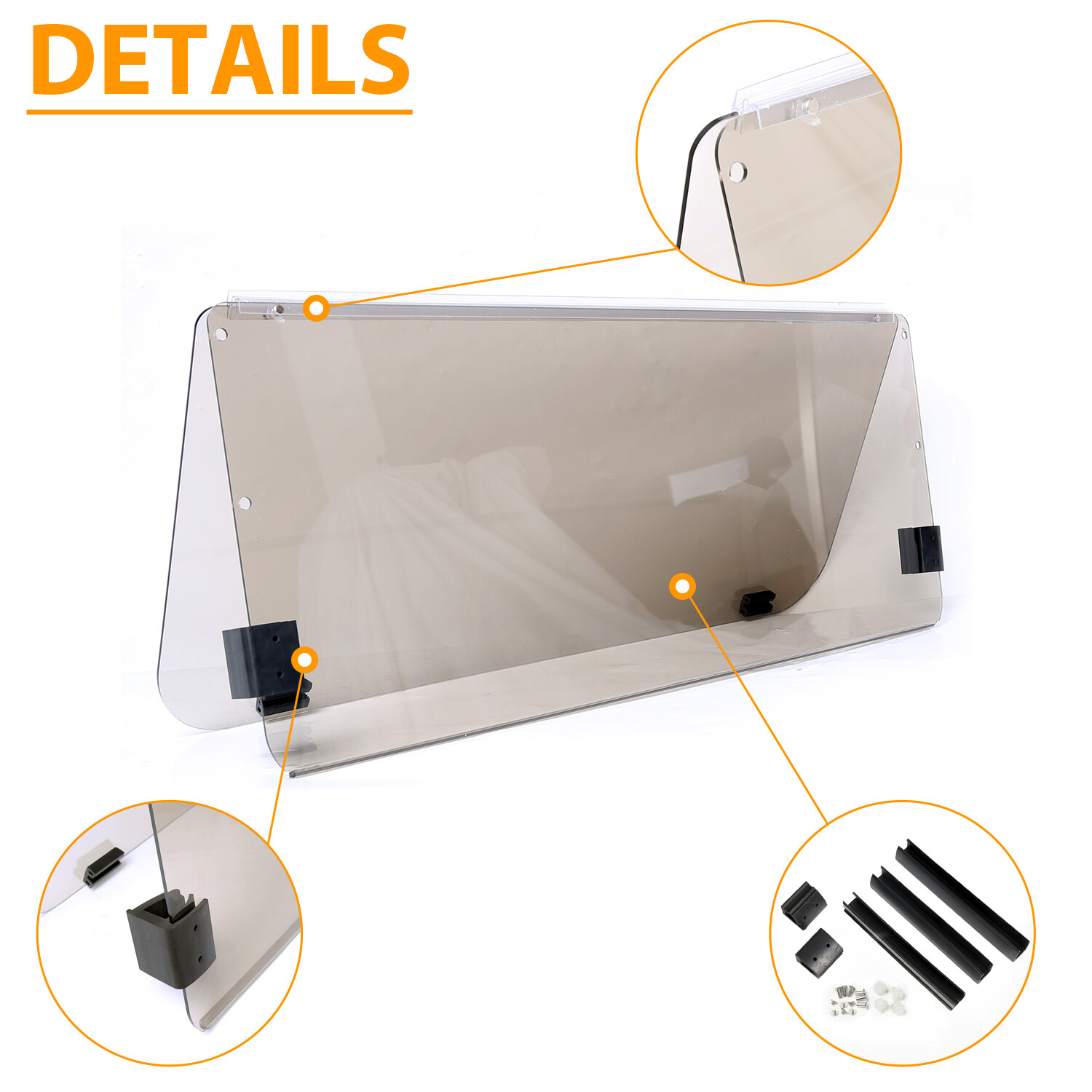 Tinted Windshield For 2003 2004 2005 2006 Yamaha G22 Golf Cart Impact Resistant