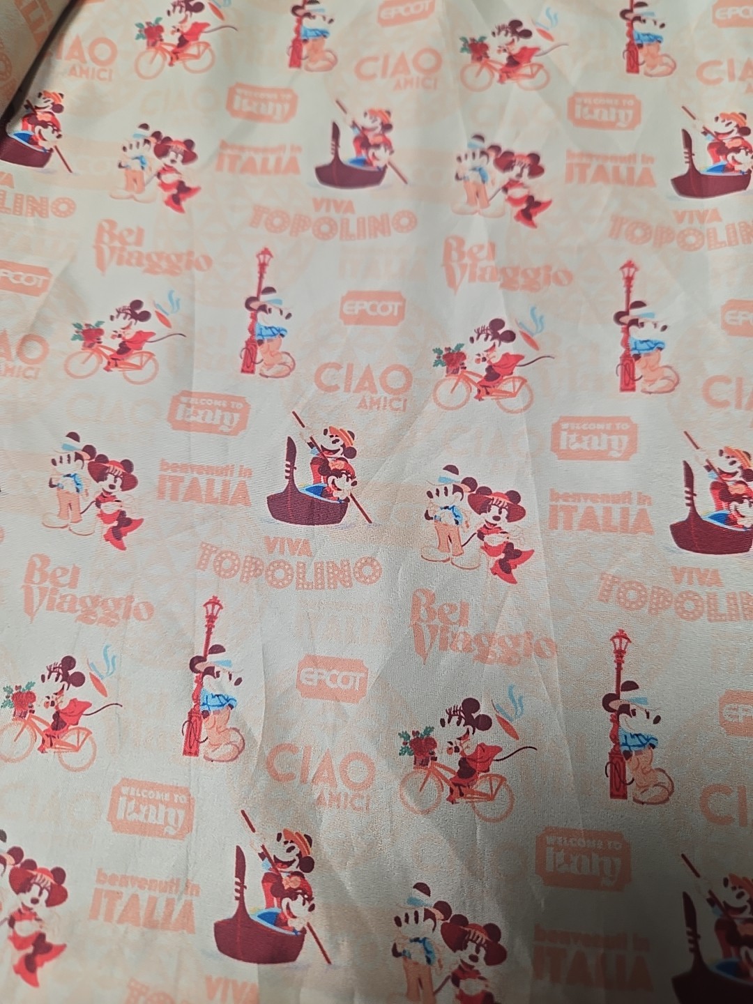 Walt Disney World Epcot Center Jacket Medium Sample Tagged Italy Satin Lined