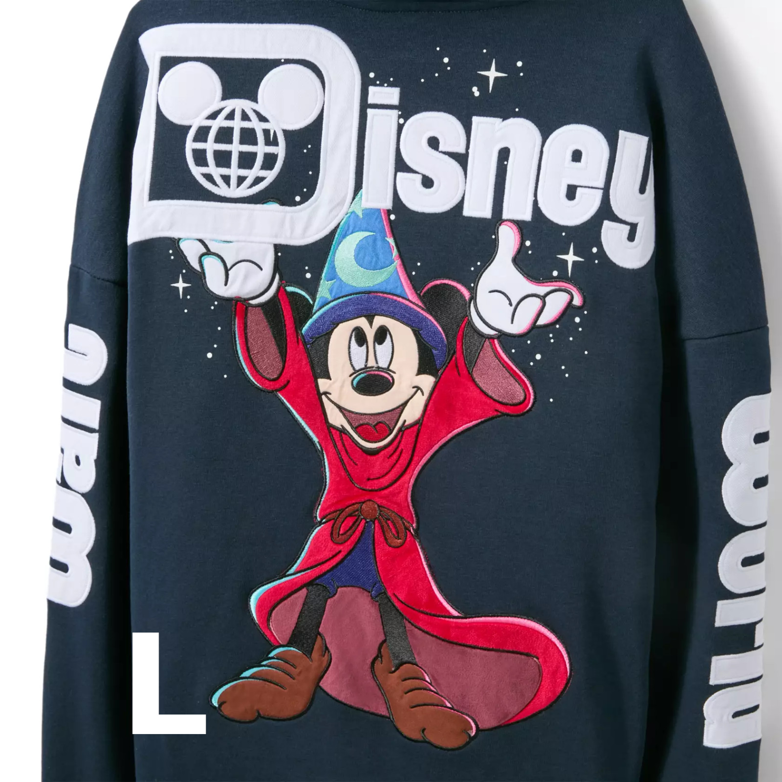 Disney Parks Sorcerer Mickey Mouse Zip Hoodie Adult LARGE - Walt Disney World