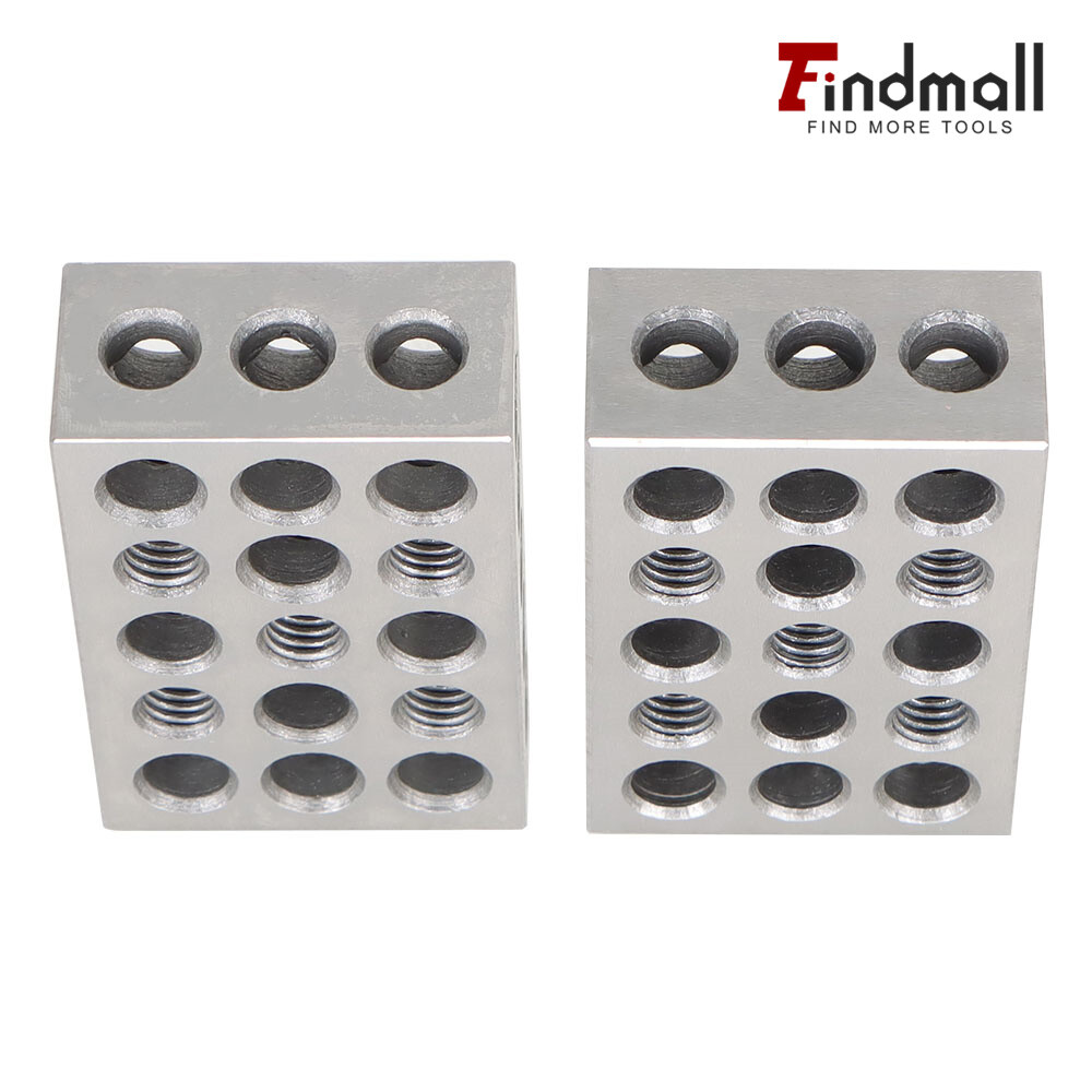 1 Matched Pair Ultra Precision 1-2-3 Blocks 23 Holes .0001" Machinist 123 Jig