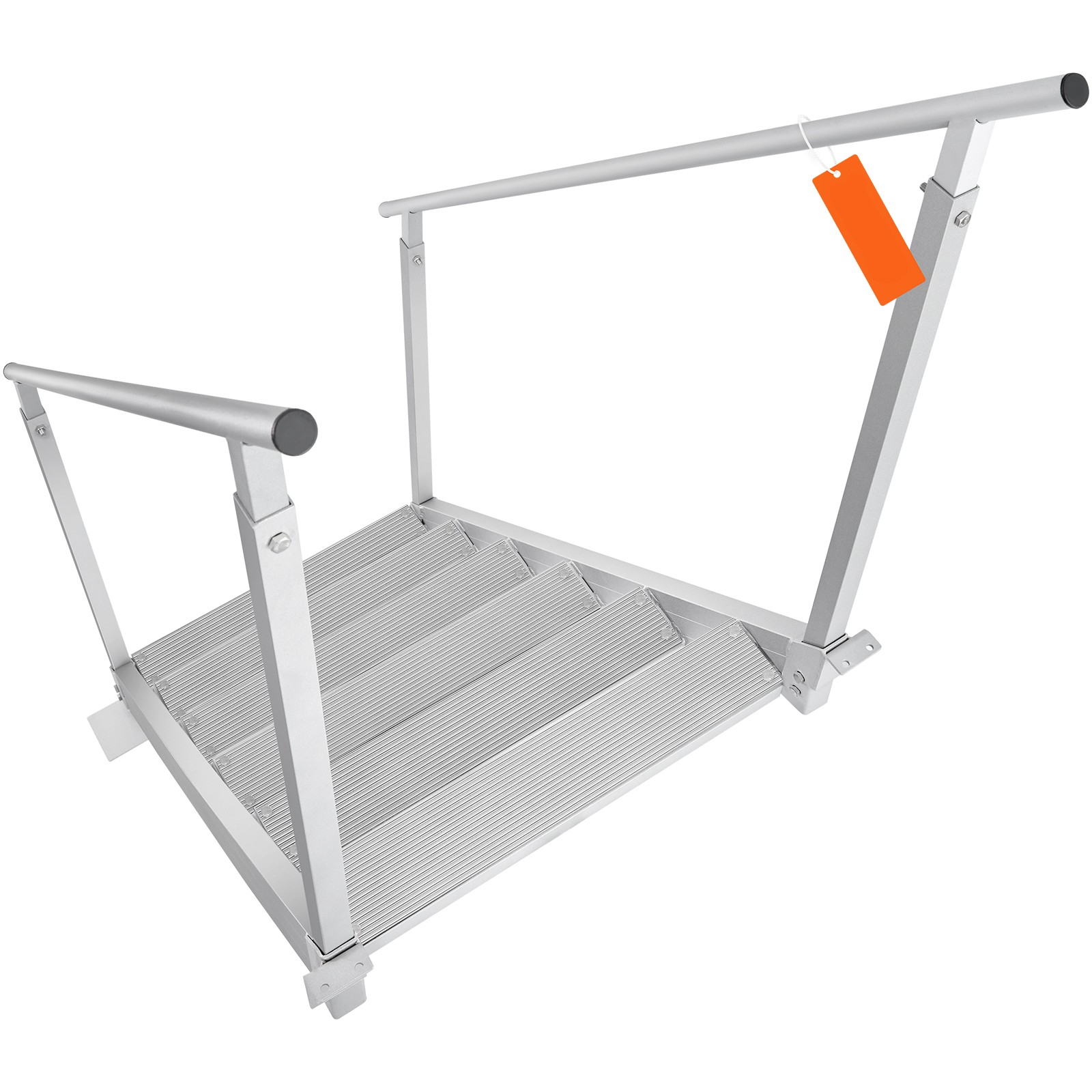 Aluminum Dock Ladder Boat Dock Ladder 43-51in Height Adjustable 6 Steps