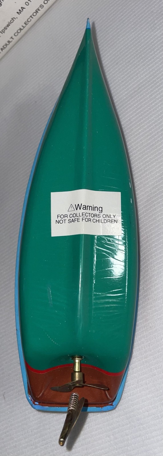 Vintage 1996 Schylling Tin Speed Boat Dragonfly Wind Up Toy Original Box