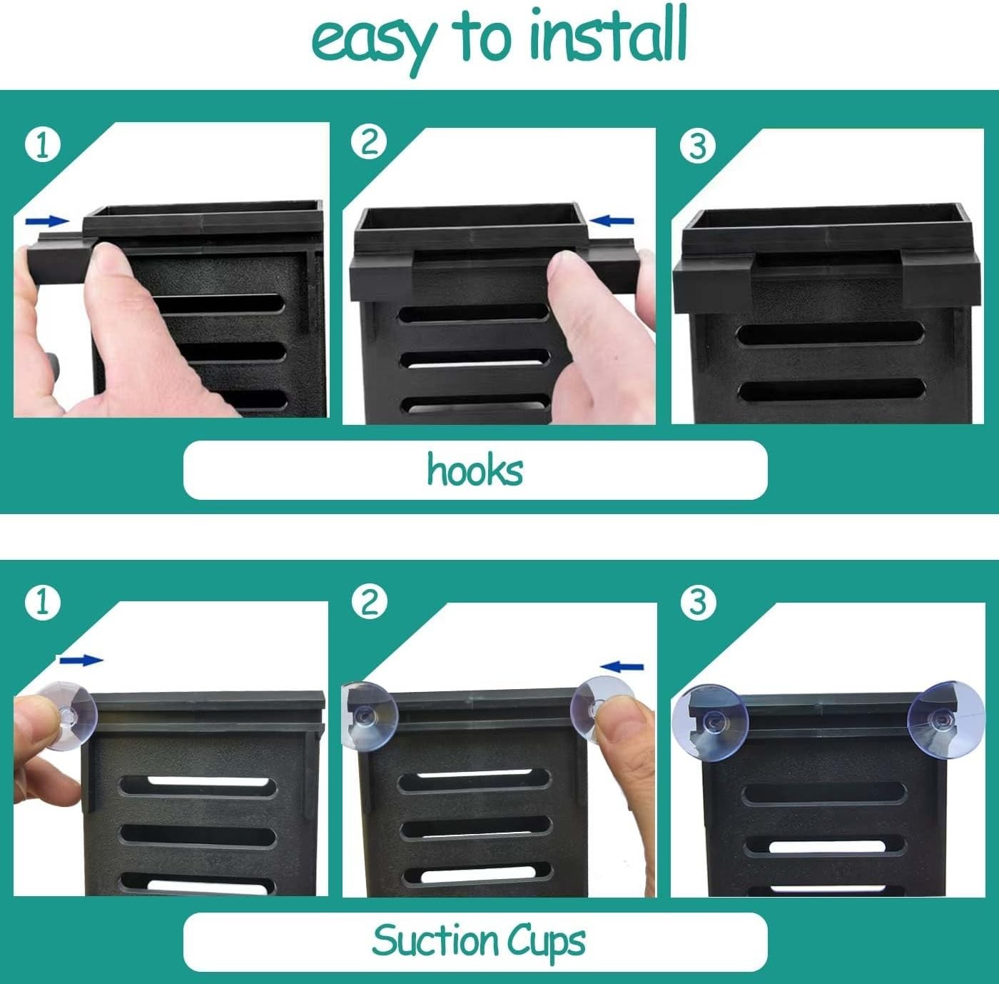 2 PCS Hanging Aquarium Planter Cups, Aquatic Holder, Aquarium Decorations - Fis