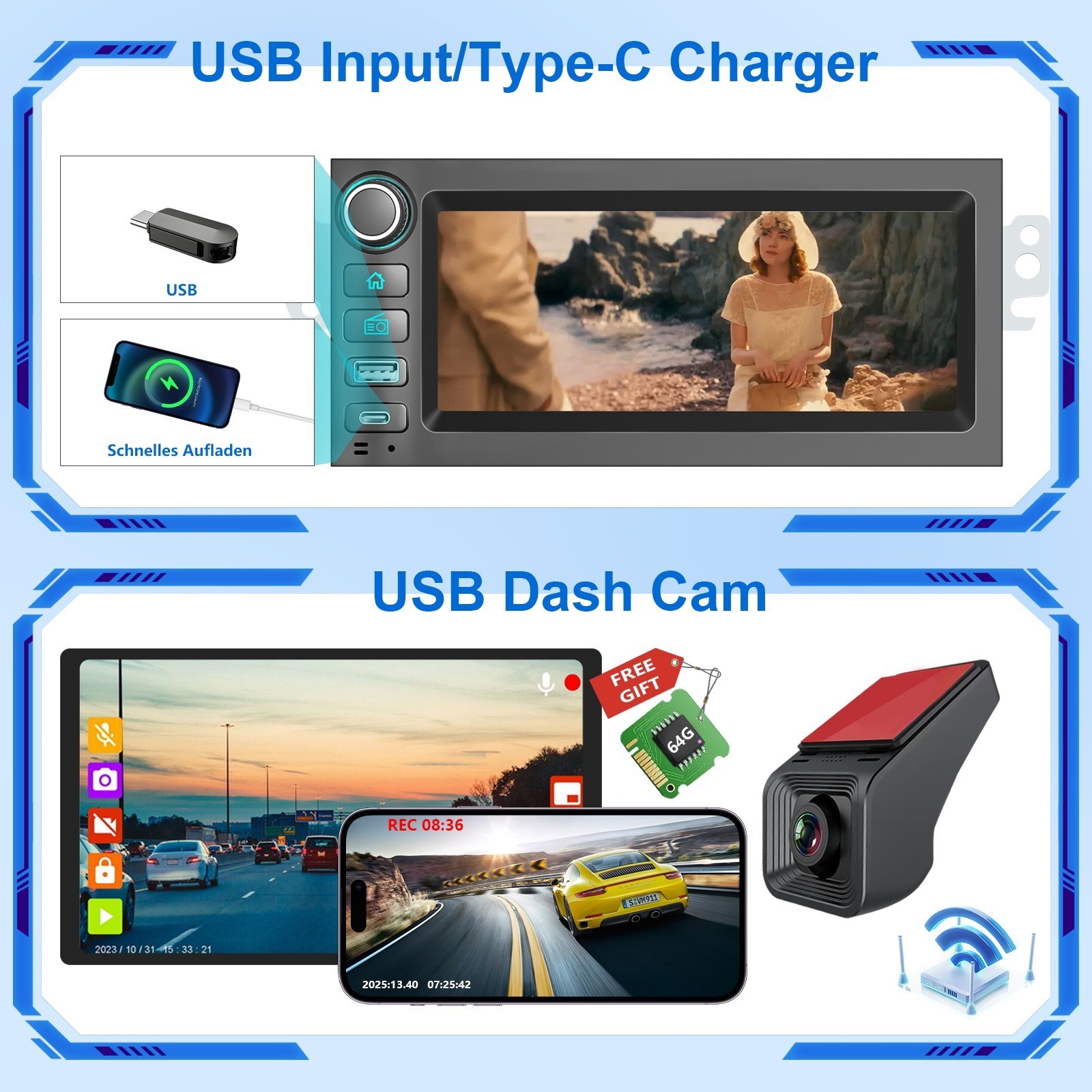 For GMC Chevy Tahoe Yukon Suburban 1995-2002 Apple Carplay Car Stereo Radio GPS