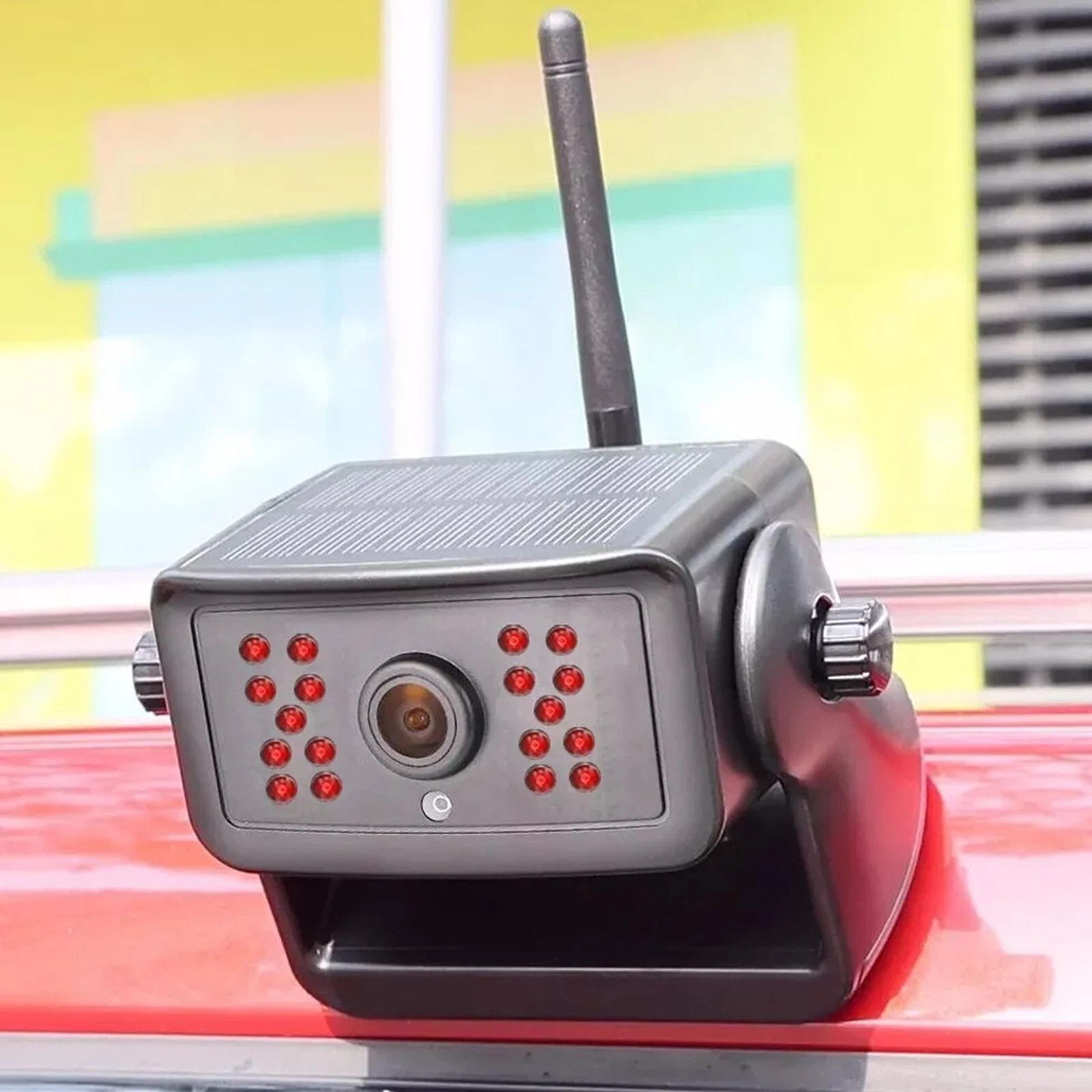 Magnetic Solar Wireless 1080P Backup Camera 5'' DVR Monitor For RV Trailer SUV