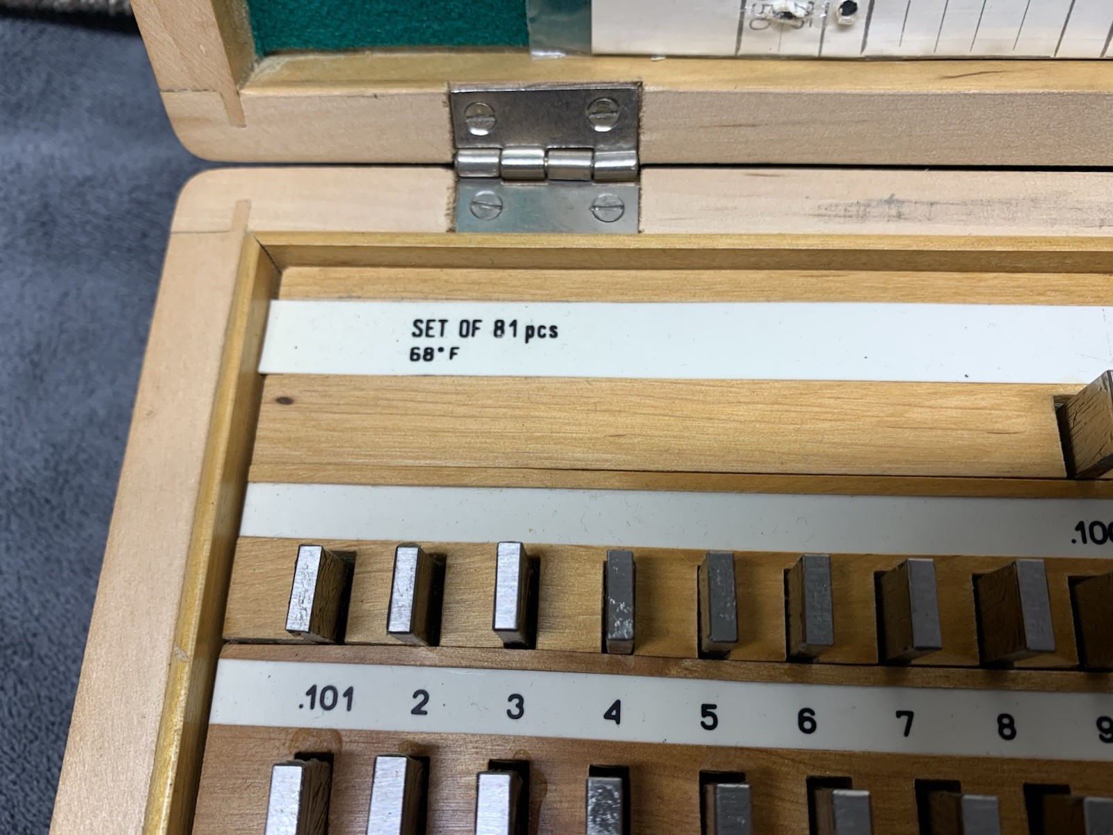 (NOS) 81 Piece Grade B Gage Block Set #516-904X Poland year 1979