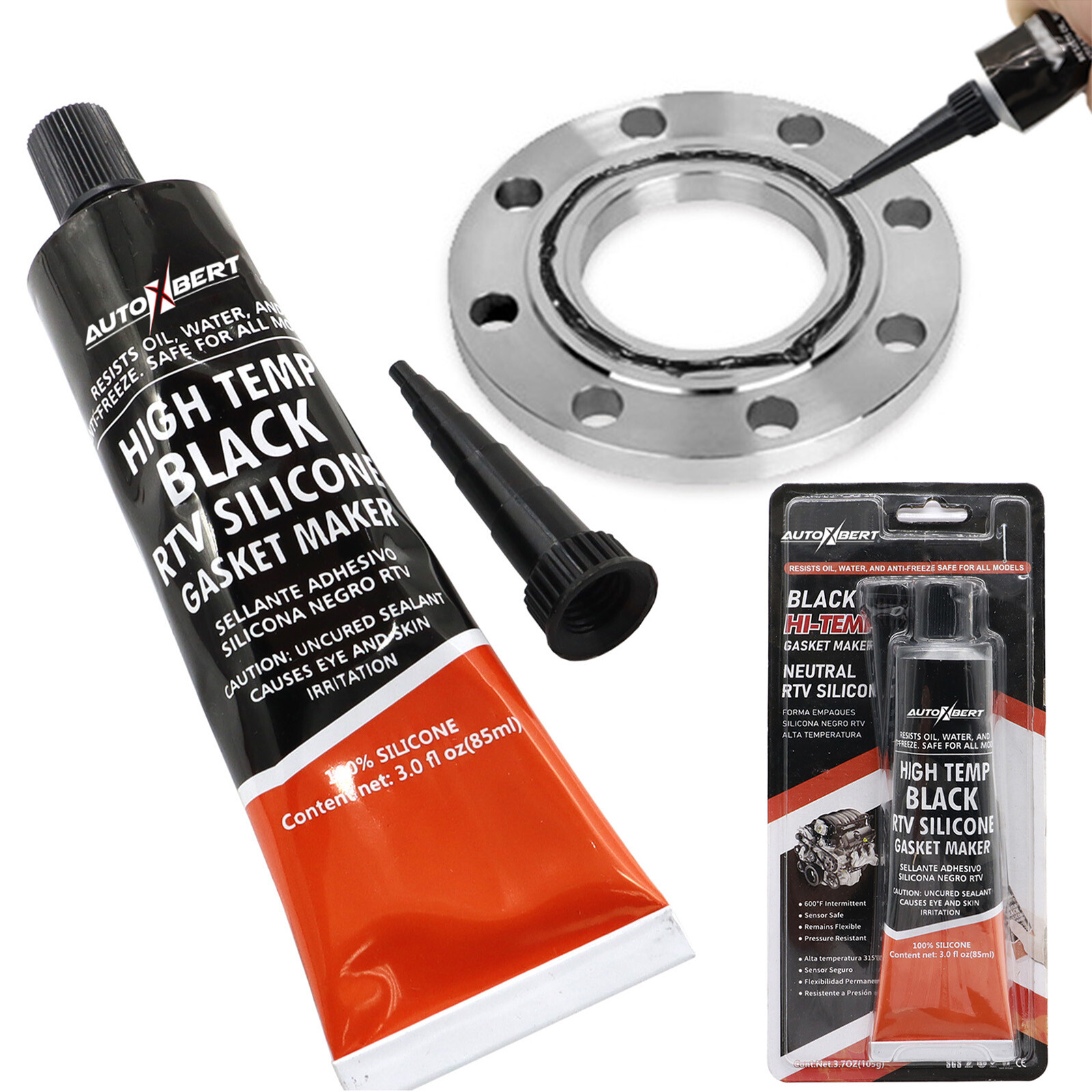 105g 3.7oz Car Instant Gasket Maker Silicone High Temp RTV Sealant Engine Valve/