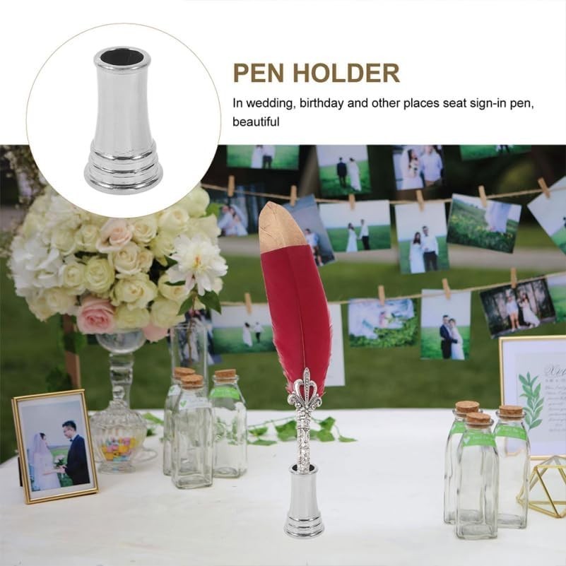 4Pcs Copper Pen Holder Set Compact Desktop Pen Stands for Fountain Pens Ballpoin