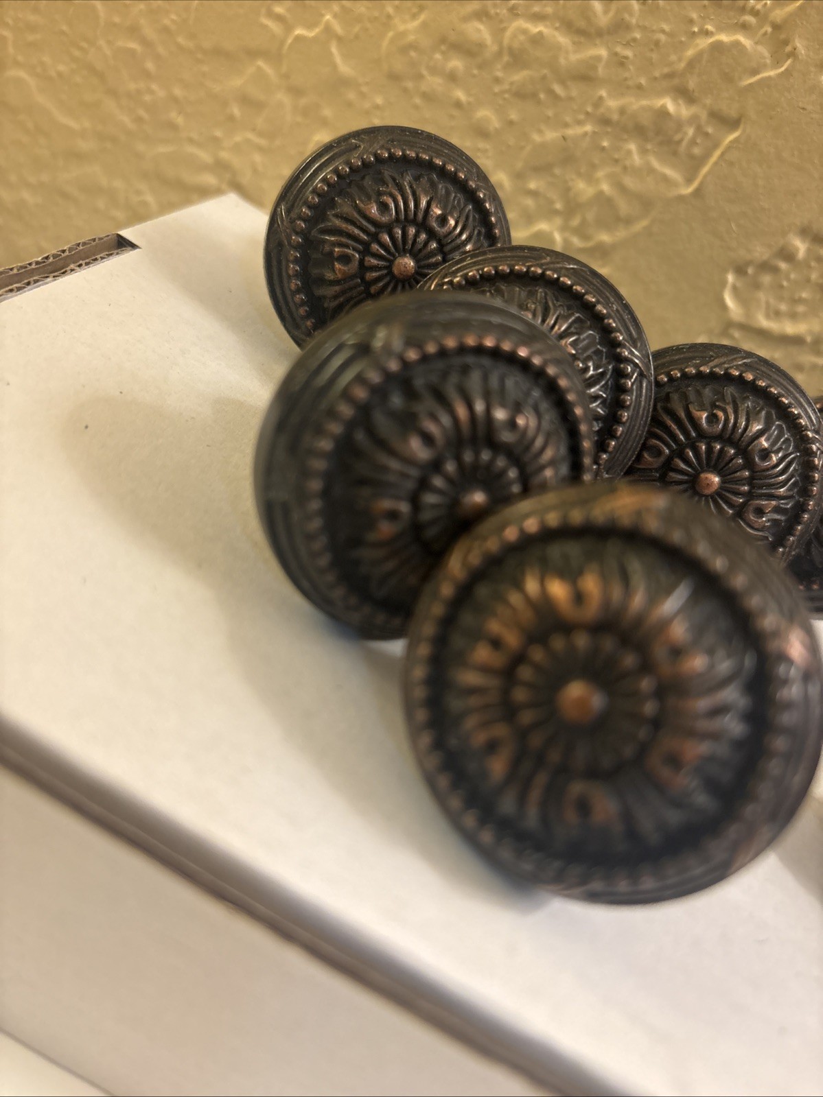 6 Edwardian VICTORIAN Solid DRESSER DESK DRAWER KNOB Older Boho (d1